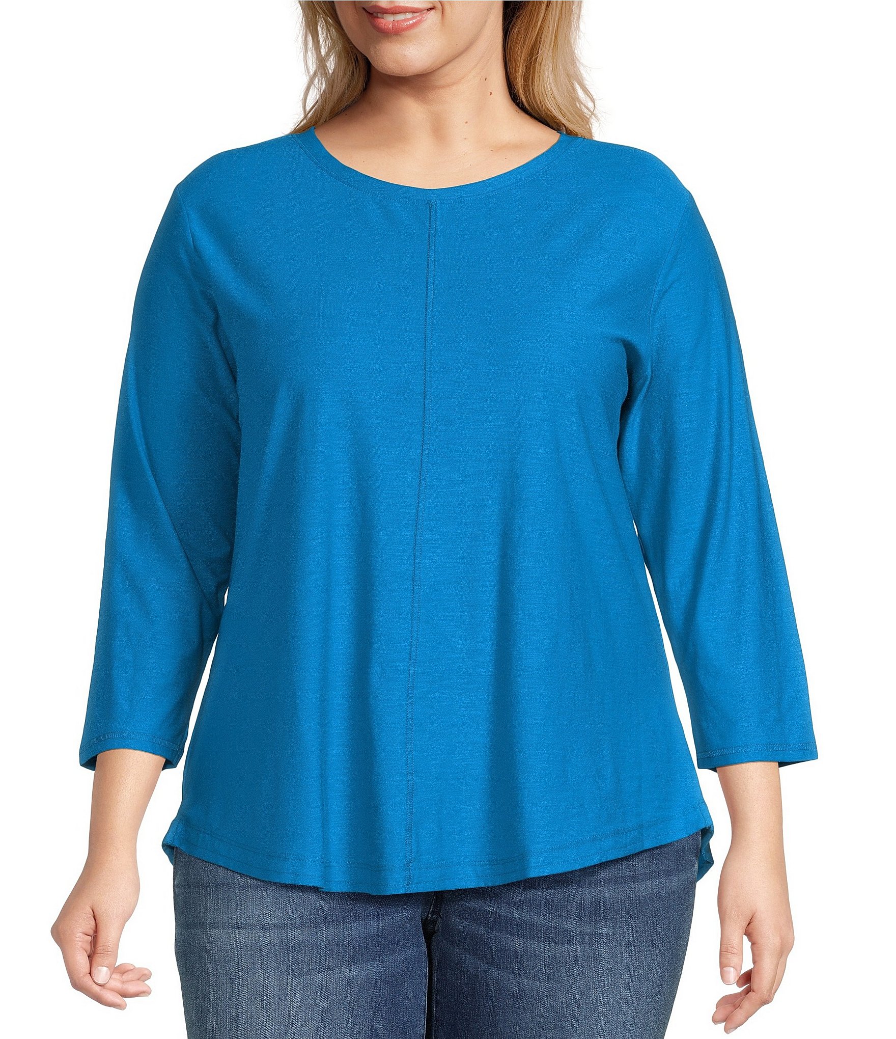 Women's Plus-Size Blue Tops & Blouses | Dillard's