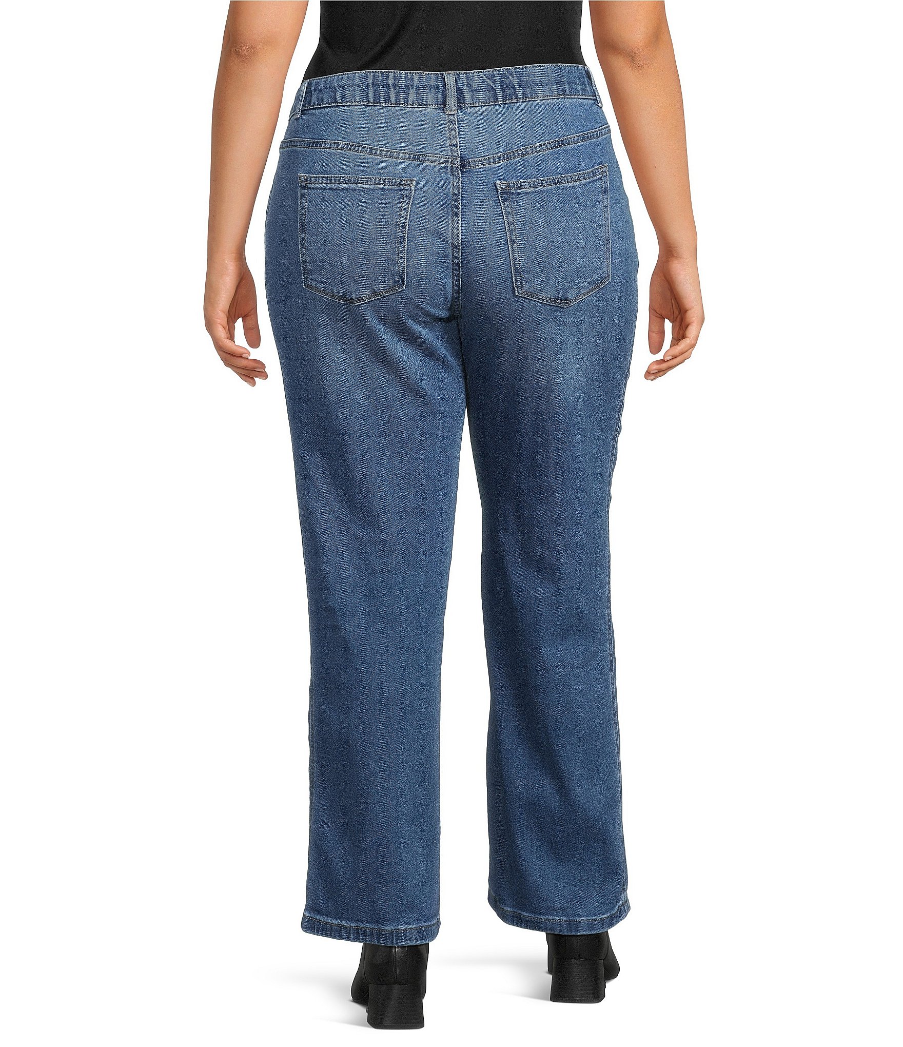 Westbound Plus Size High Rise Column Leg Pants