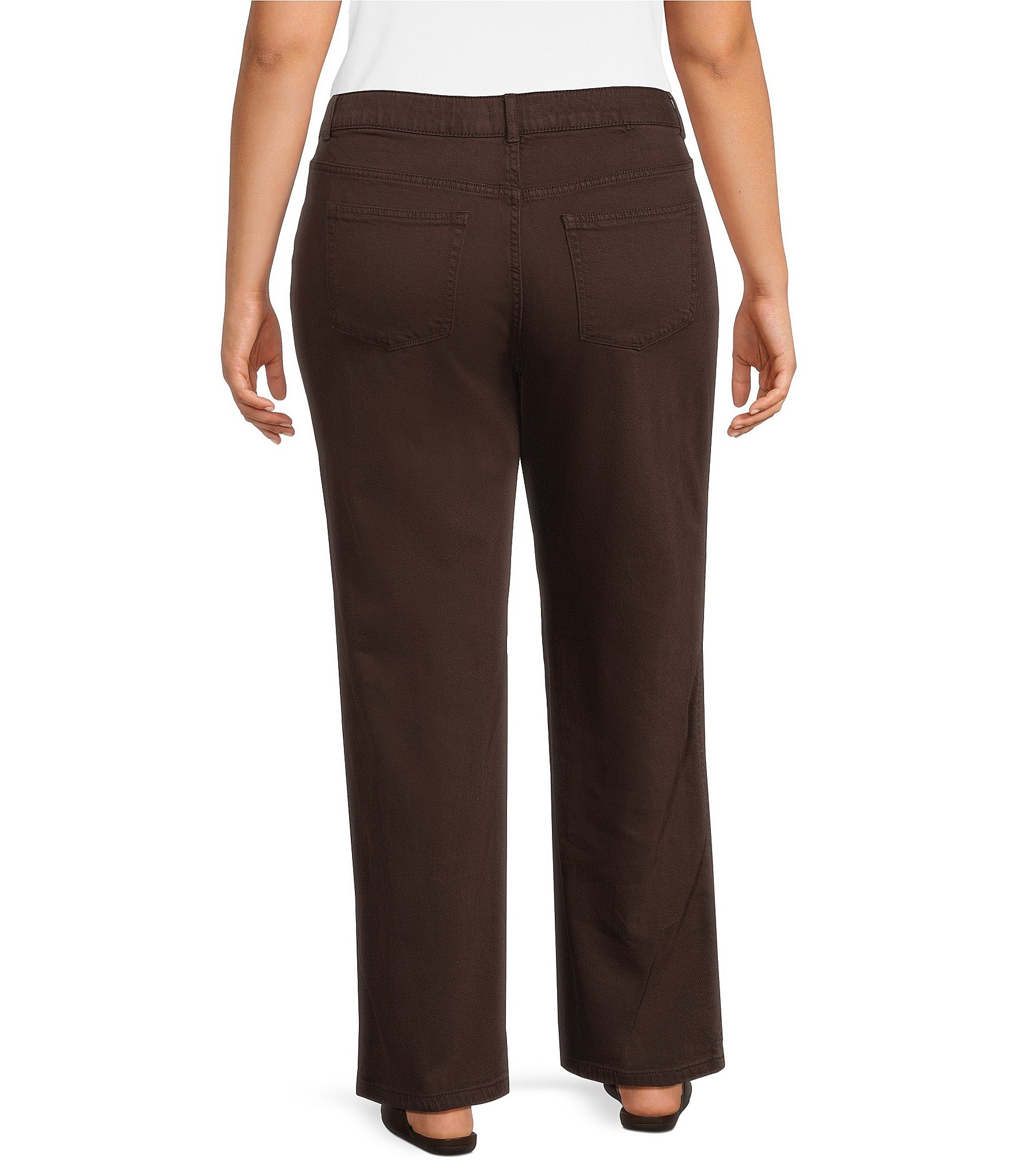 Westbound Plus Size High Rise Column Leg Pants