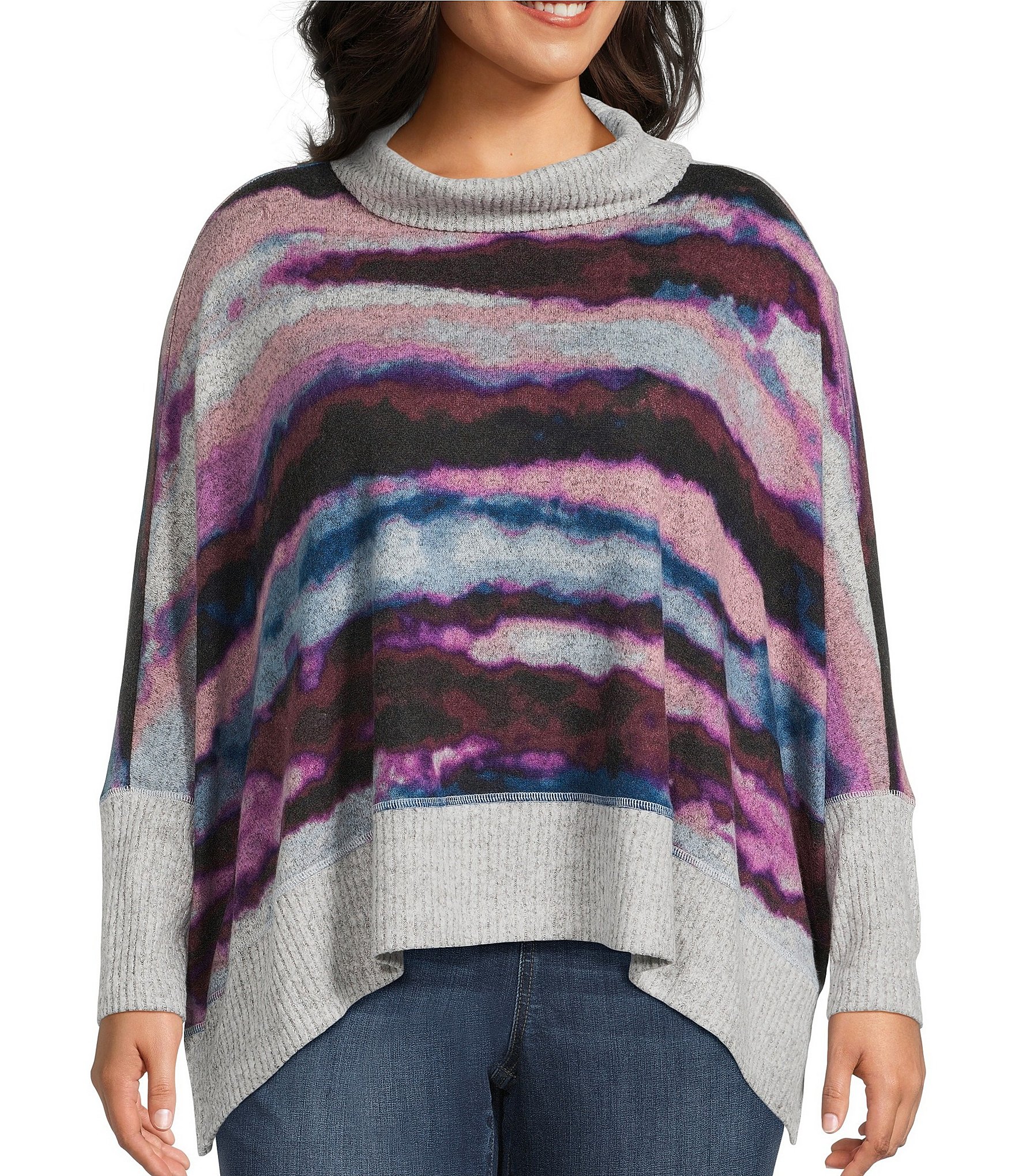 Westbound Plus Size Long Sleeve Mock Neck Knit Top
