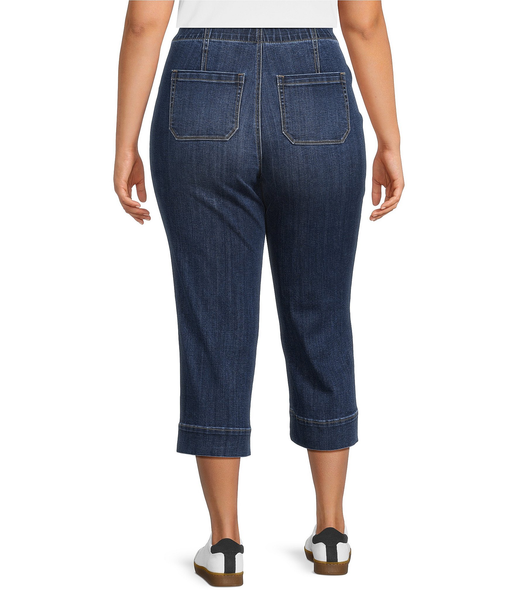 Westbound Plus Size Pull On High Rise Crop Pants