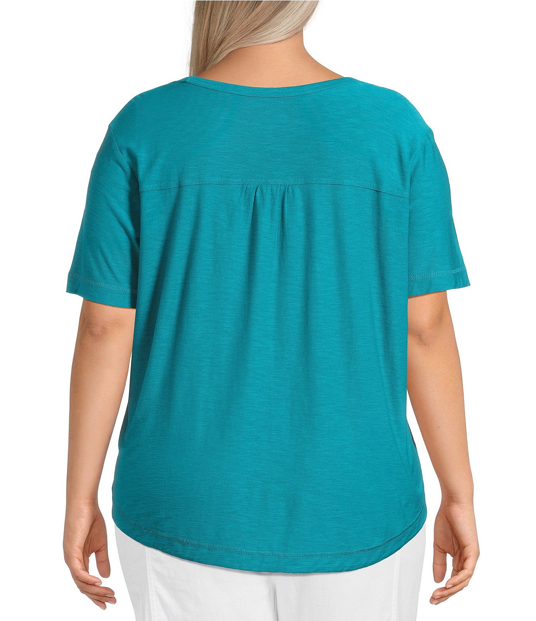Westbound Plus Size Short Sleeve Crew Neck Top