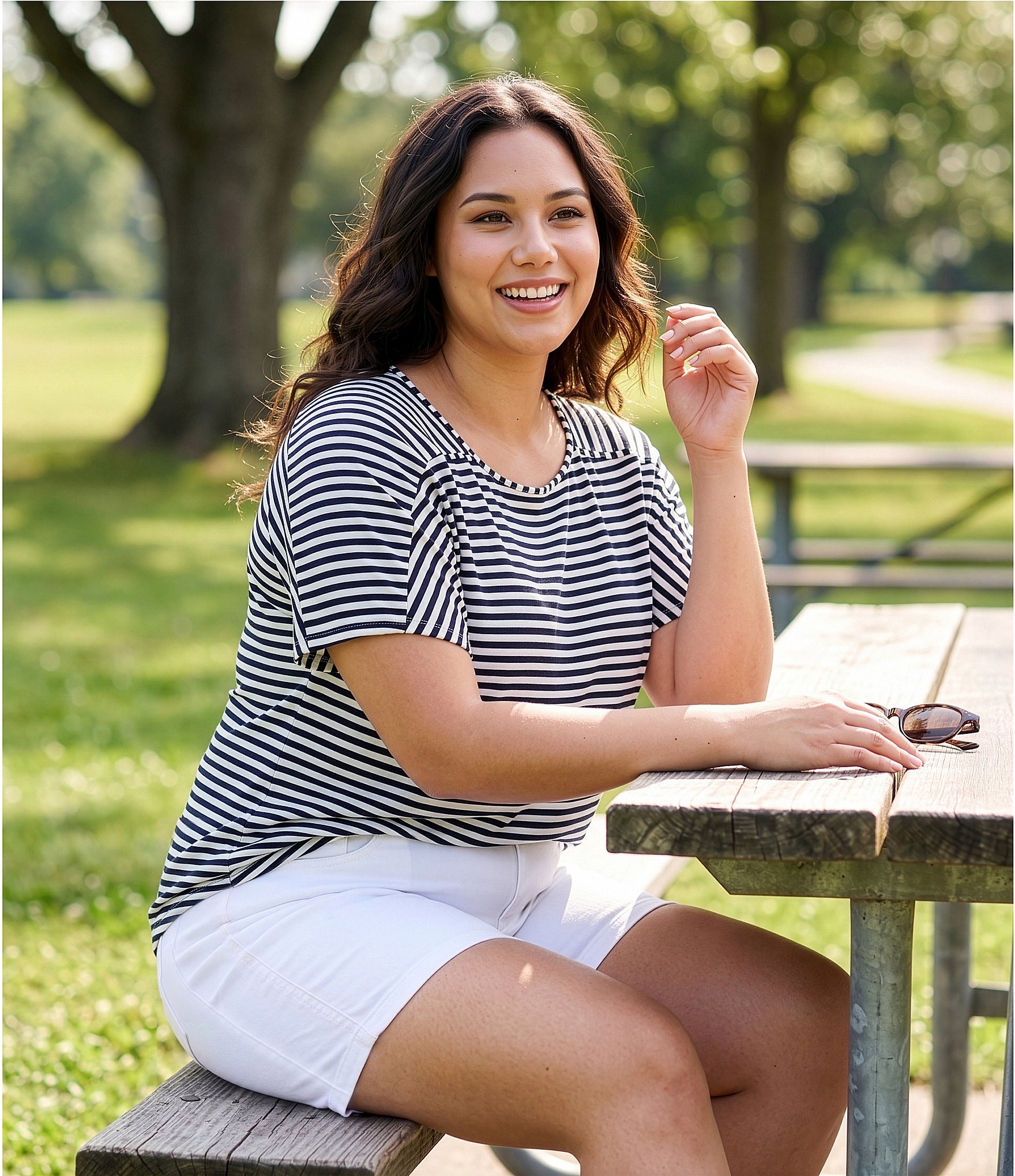 Westbound Plus Size Short Sleeve Crew Neck Top
