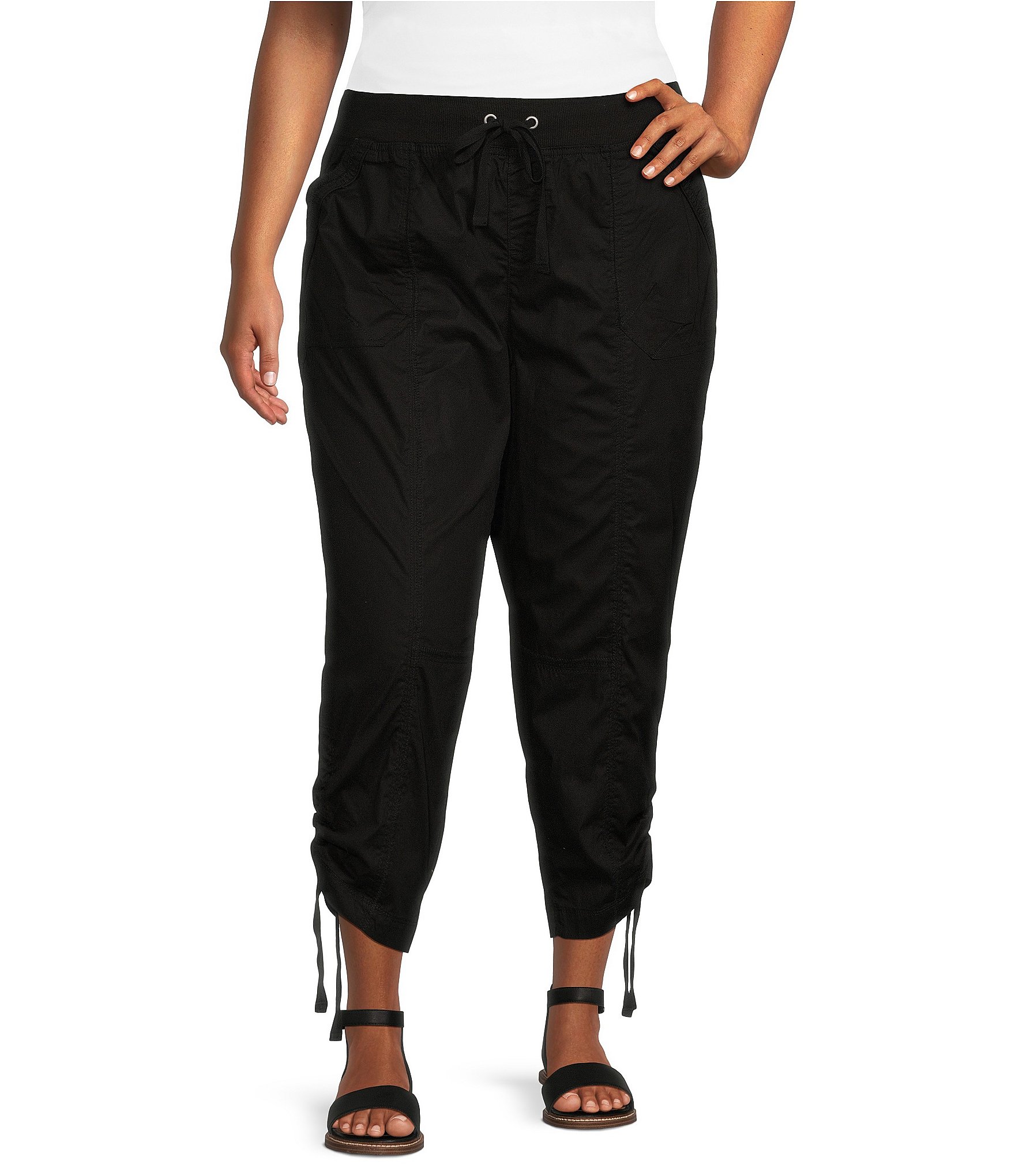 Westbound Plus Size the WEEKEND Mid Rise Pull On Cargo Crop Pant ...