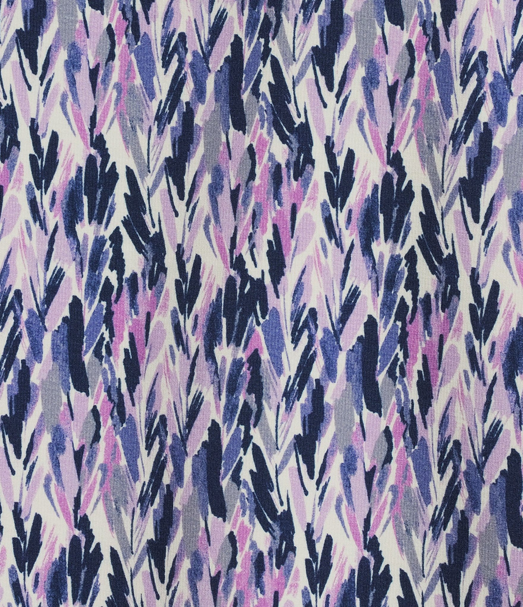 Westbound Printed Crew neck 3/4 Sleeve Pleated Side Tuck Hem Top