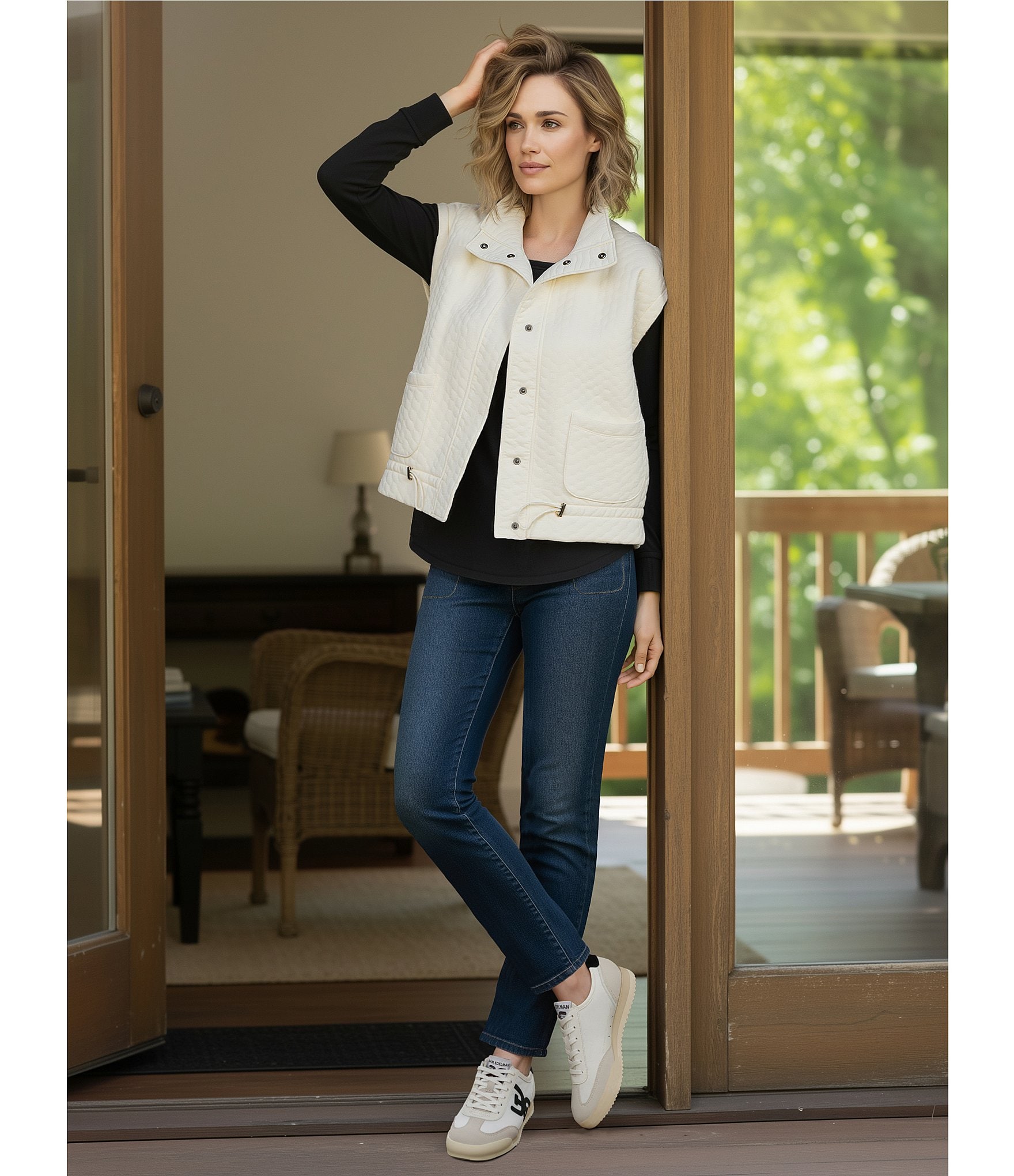 Westbound Quilted Button Front Vest