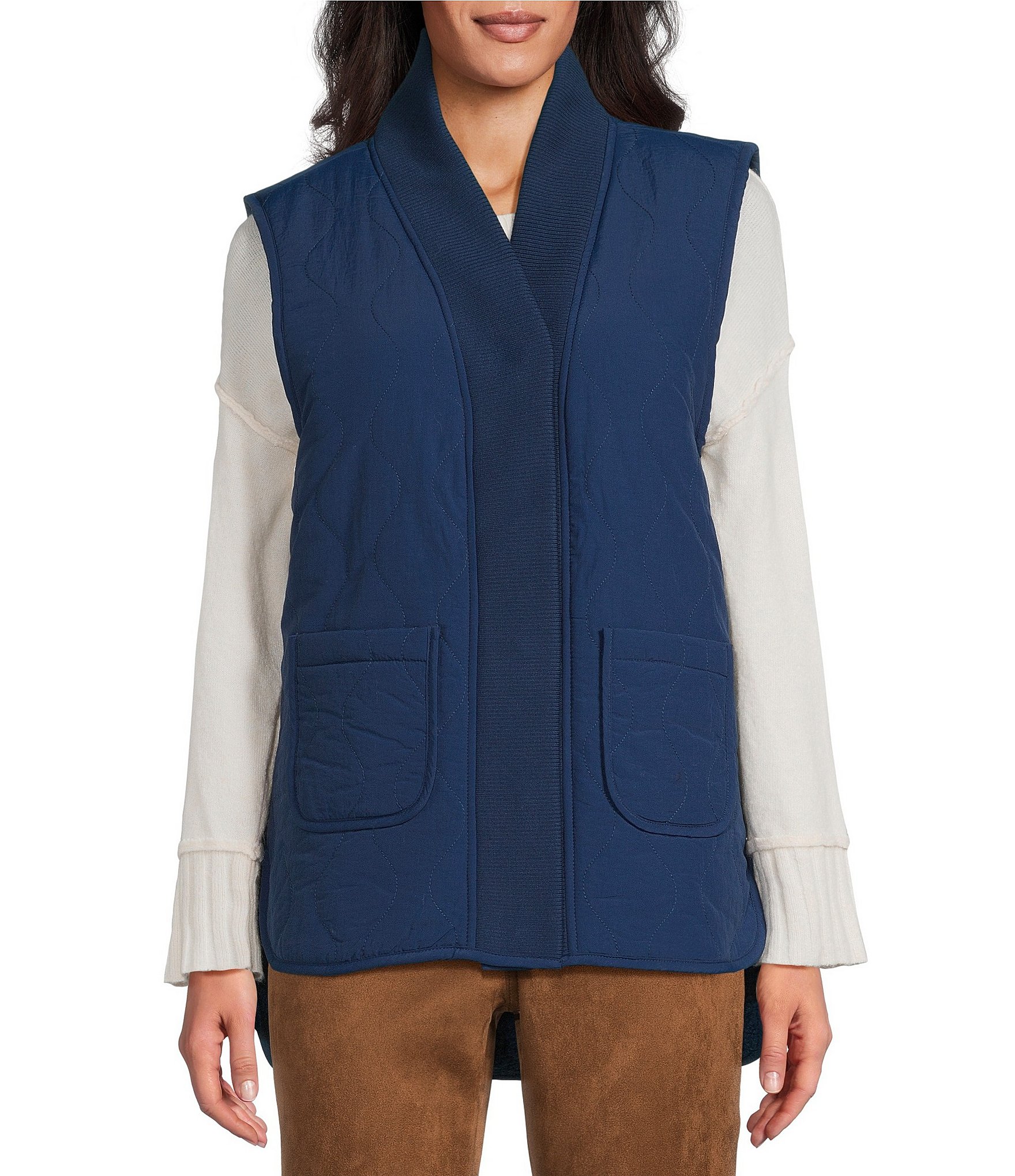 Westbound Reversible V-Neck Open Front Vest