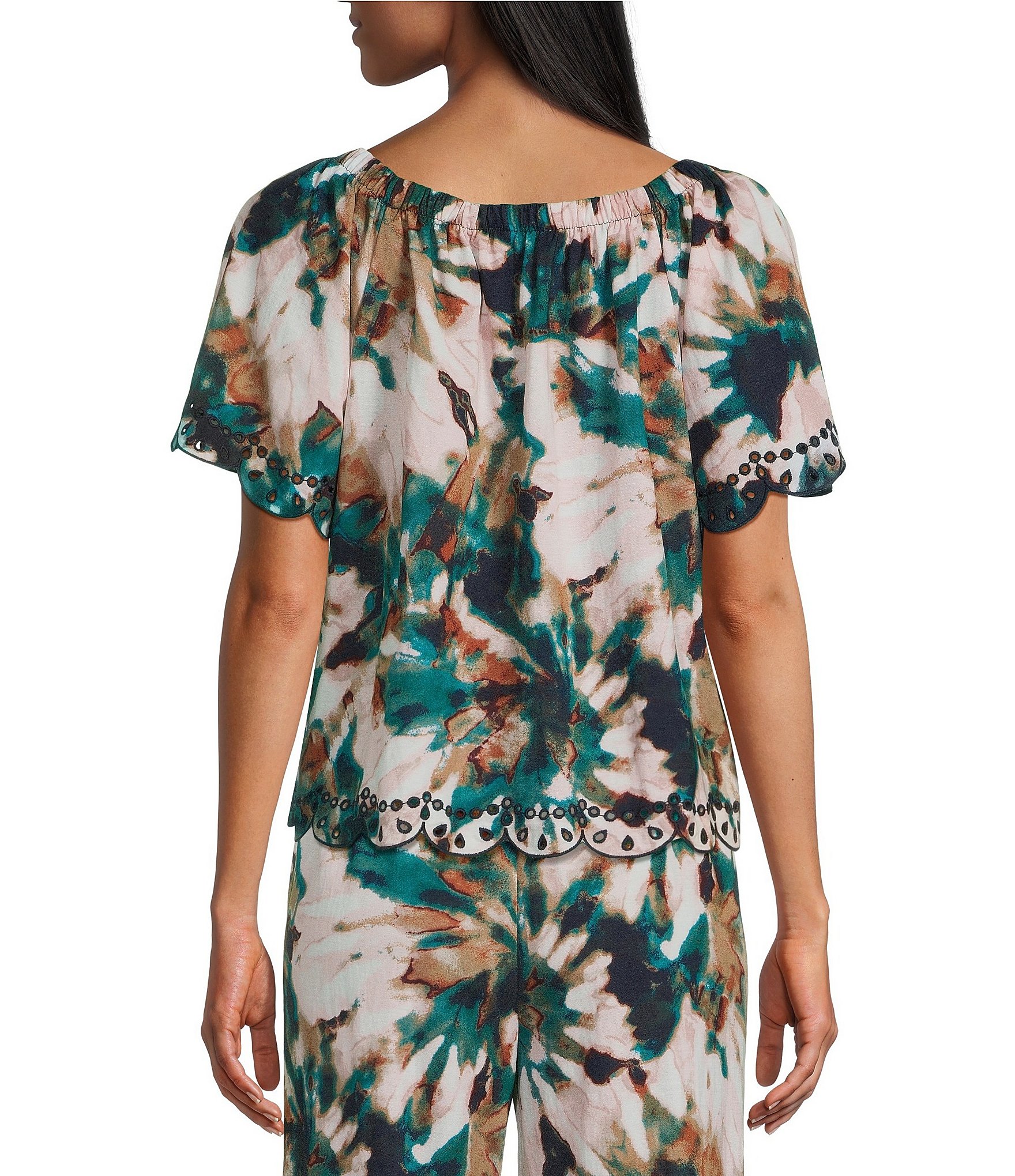 Westbound Short Sleeve Boat Neck Top