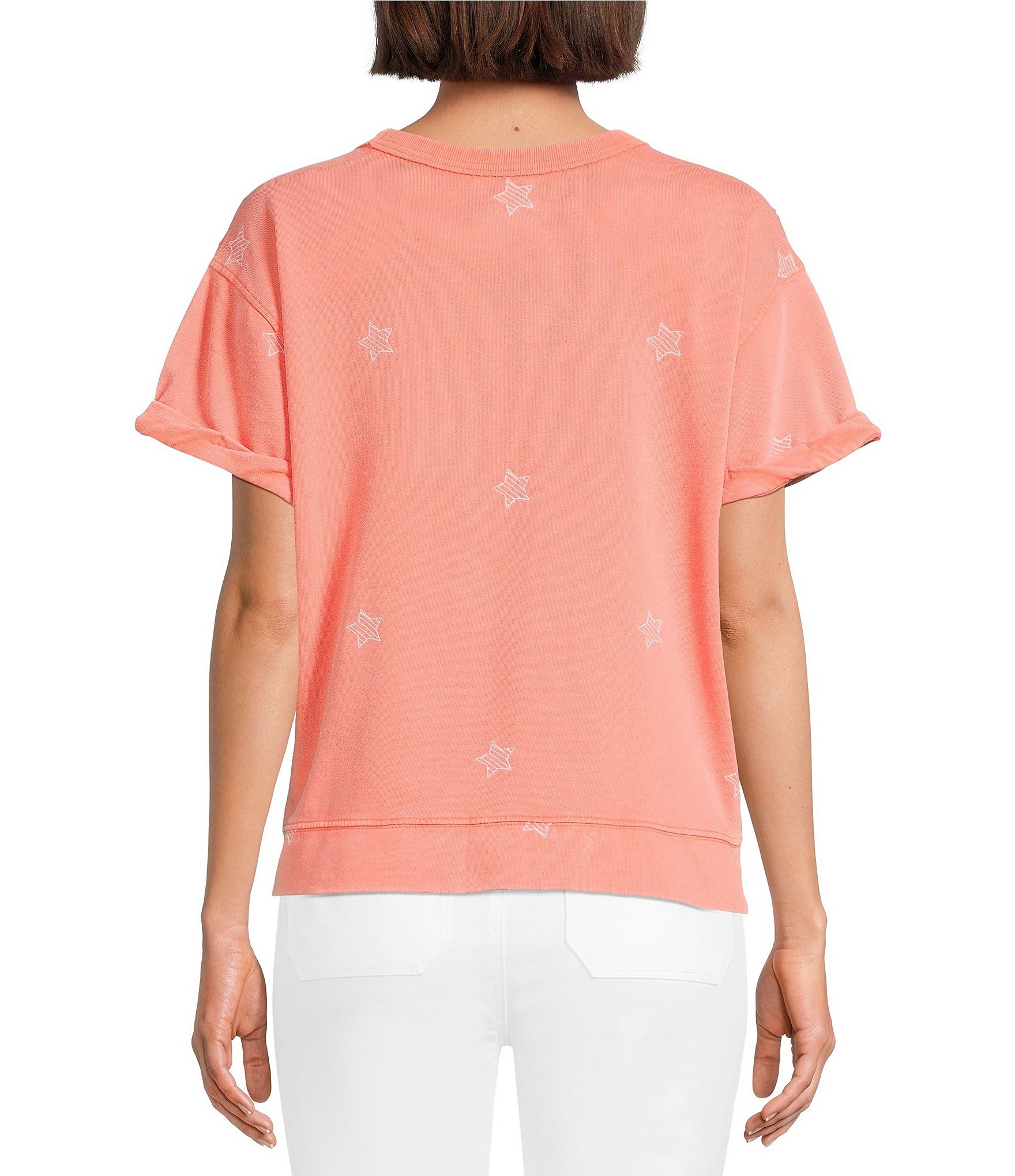 Westbound Short Sleeve Crew Neck Knit Pullover Top