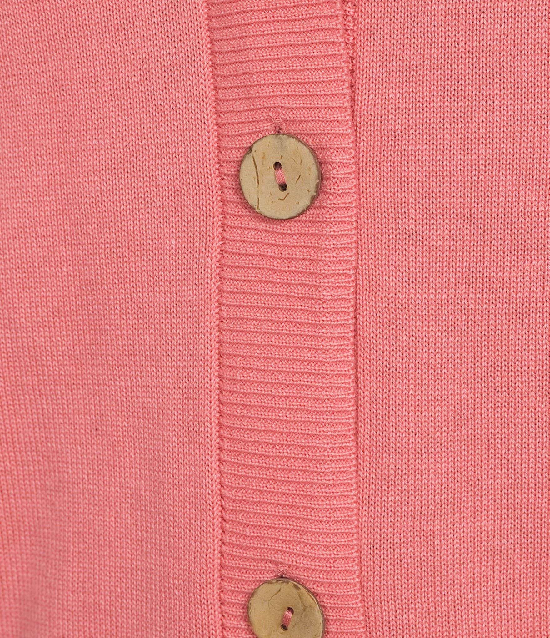 Westbound Short Sleeve Y-Neck Button Front Cardigan
