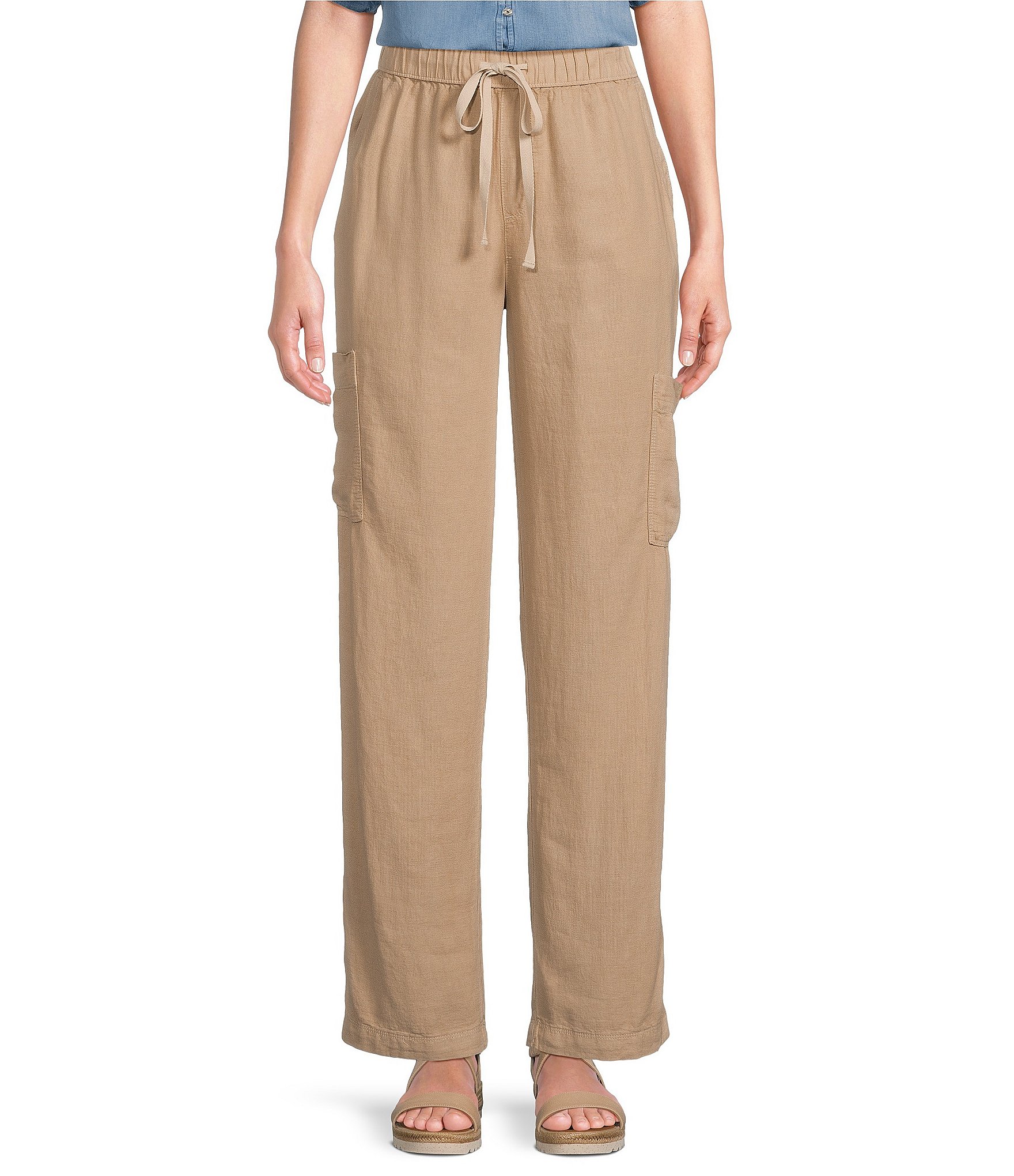 Westbound Petites Women's Cotton/lycra Tan Capri Pants Size 14 USED -   Denmark