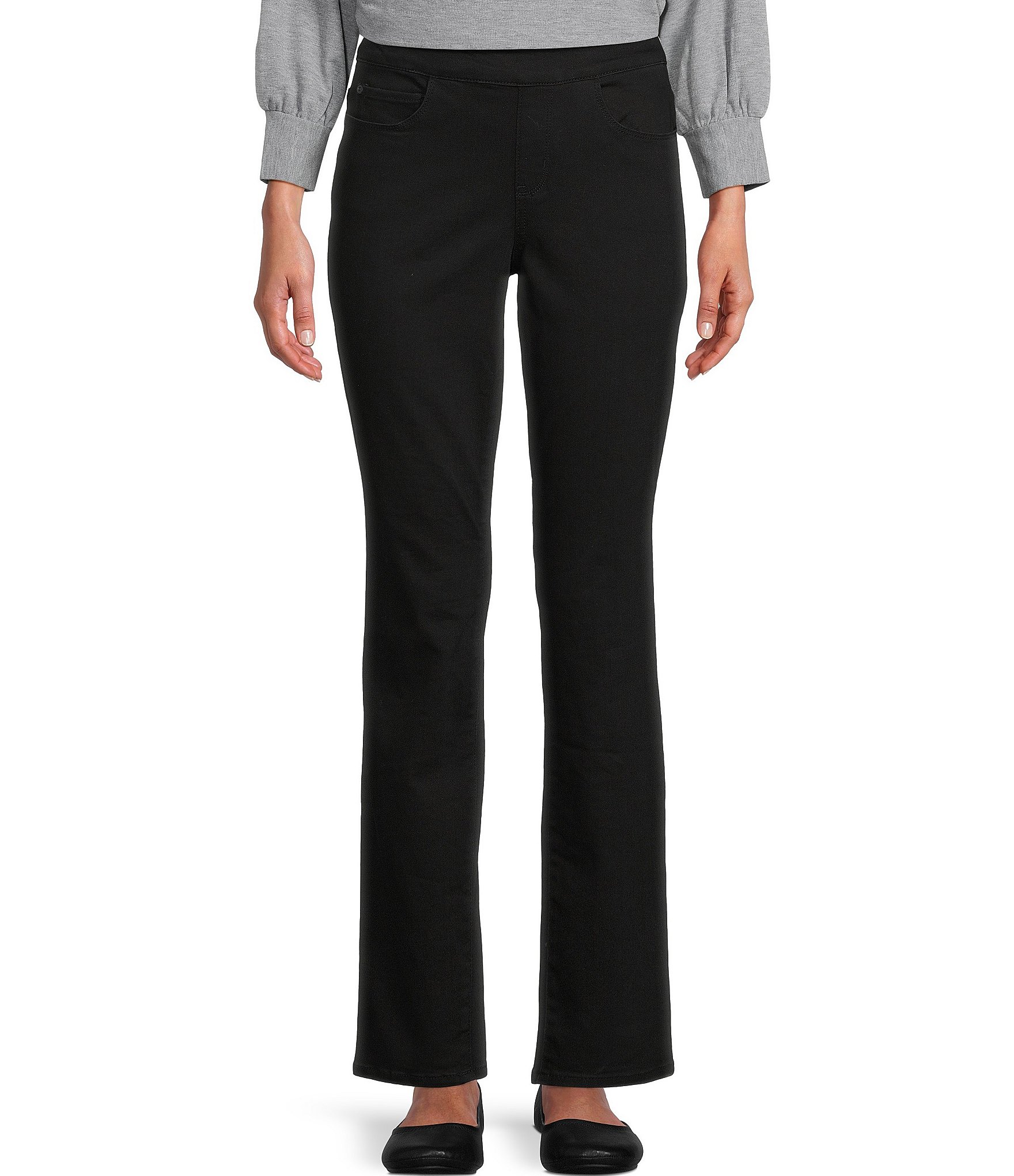 Woman Within Women's Plus Size Flex-Fit Pull-On Denim Capri Pants - 12 W,  Black at  Women's Jeans store