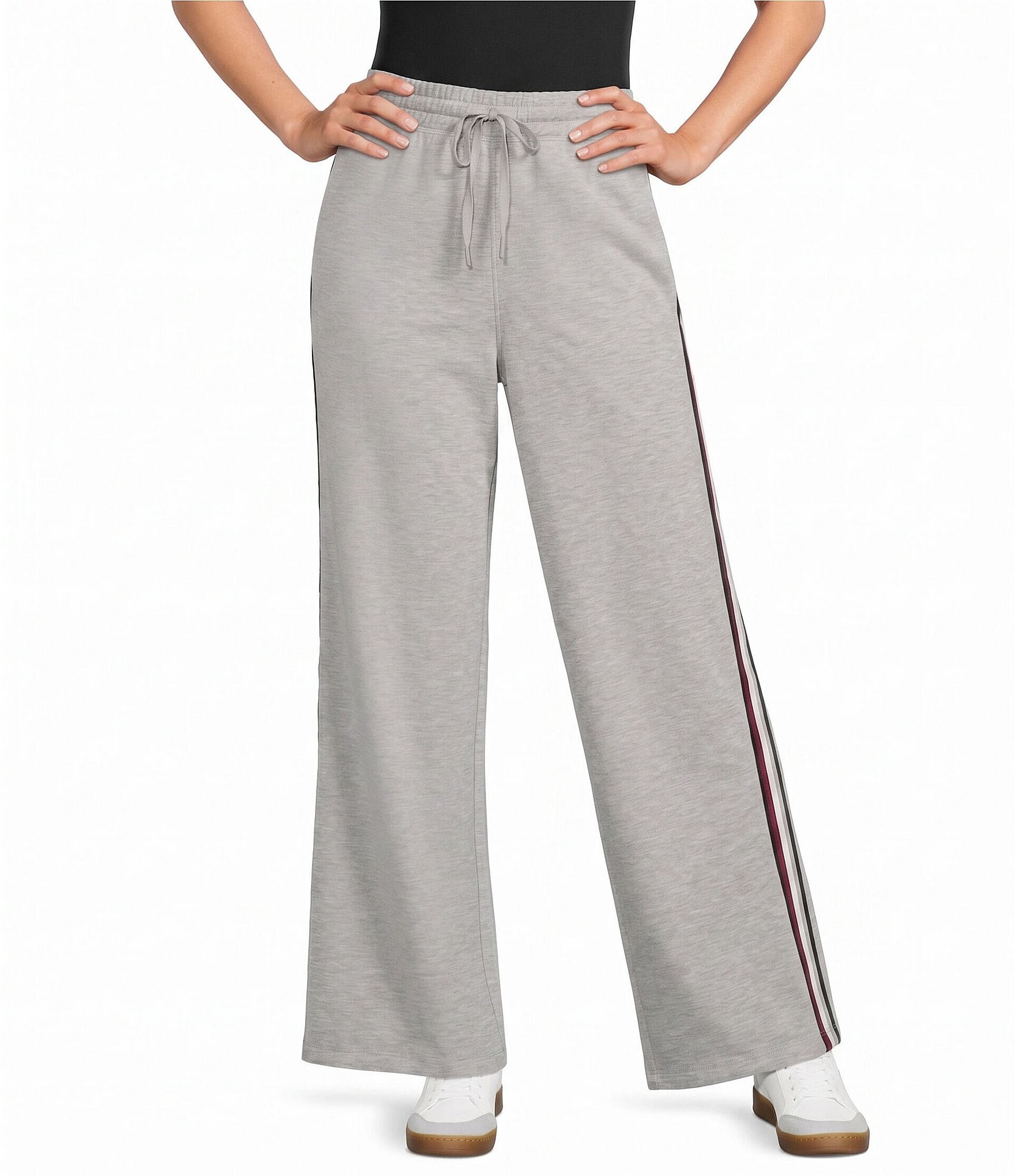 Westbound Wide Leg Mid Rise Drawstring Coordinating Pants