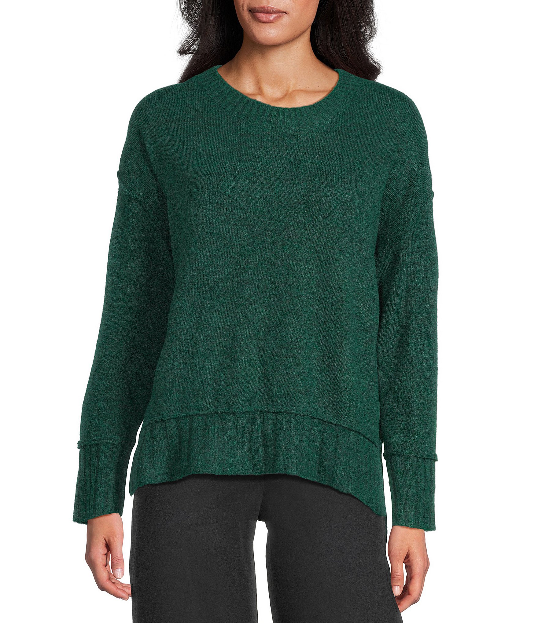 Westbound Wool Blend Long Sleeve Crew Neck Sweater