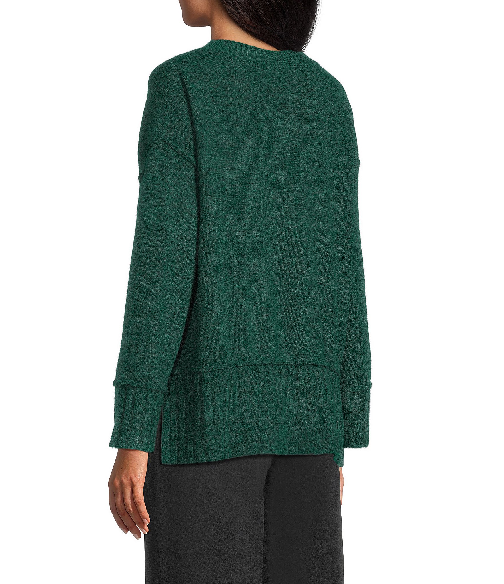 Westbound Wool Blend Long Sleeve Crew Neck Sweater