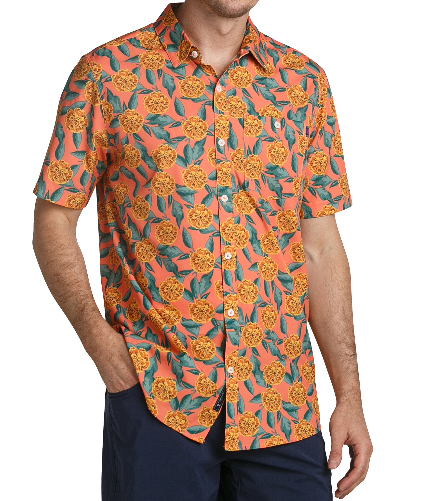 Half Men Cotton Hawaiian Shirt