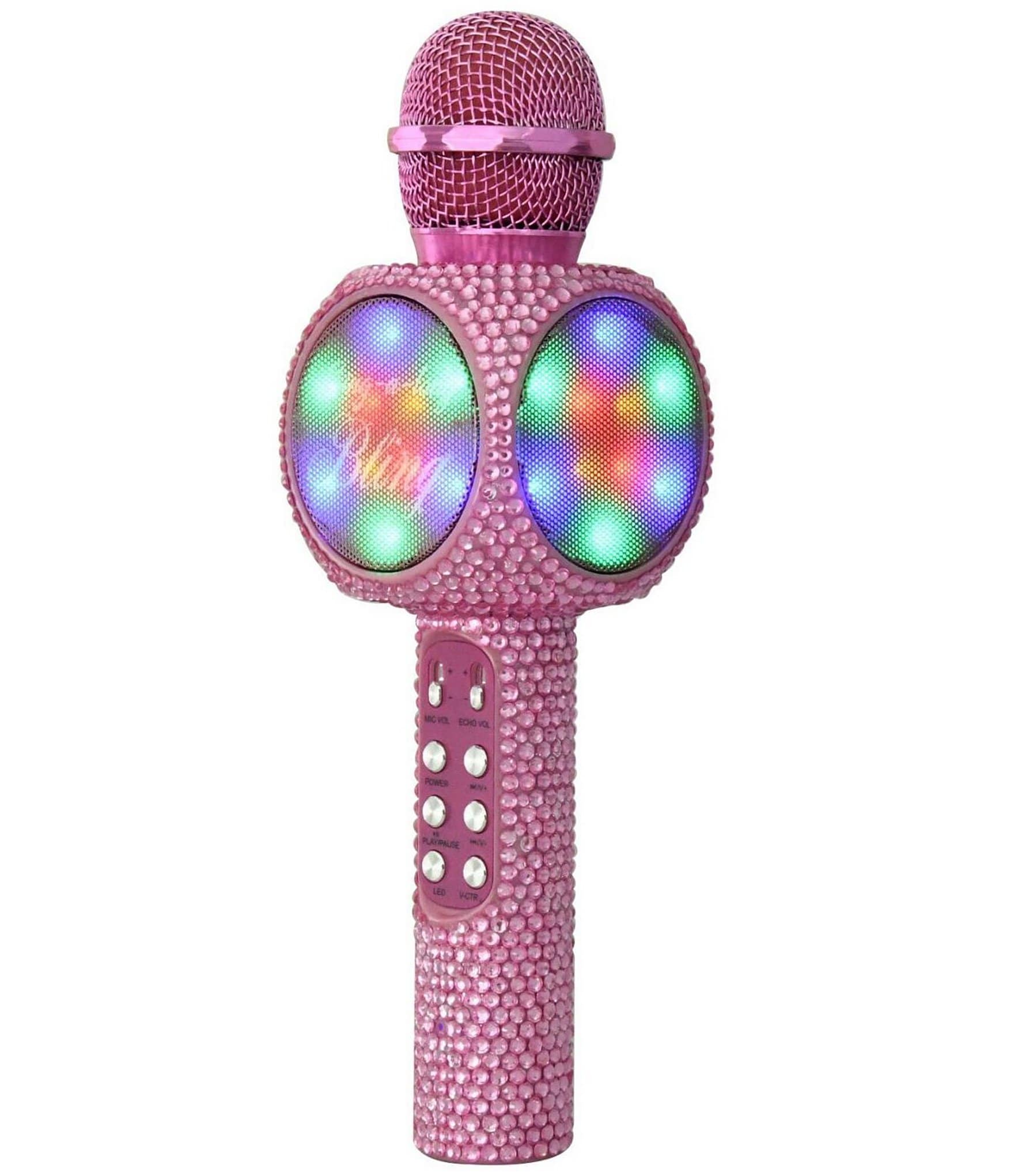 Wireless Express Sing-Along Bling Pink Bluetooth Karaoke Microphone