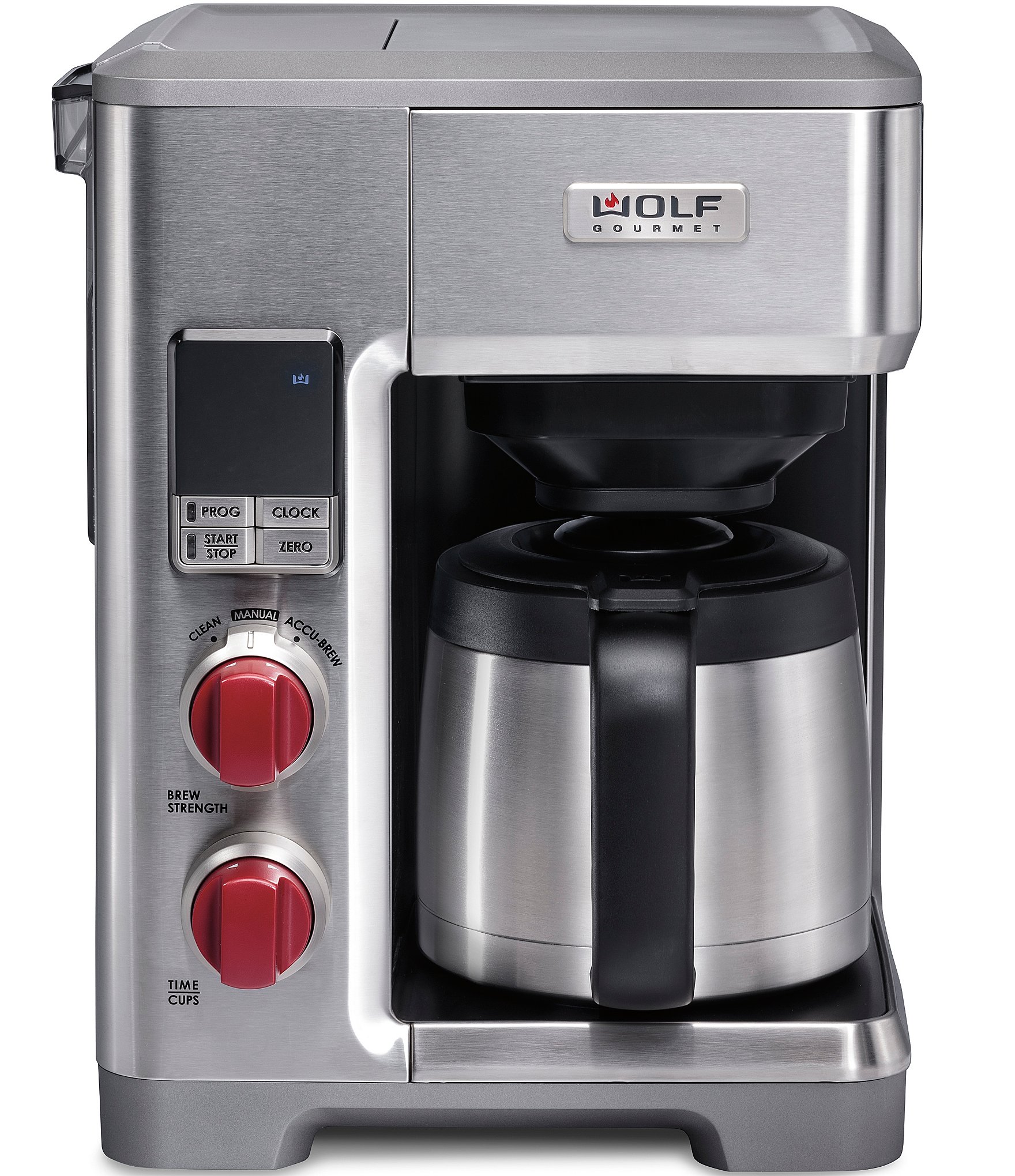 Wolf Gourmet Programmable Automatic Coffeemaker Red Knobs (WGCM100S) - Bed  Bath & Beyond - 28242891