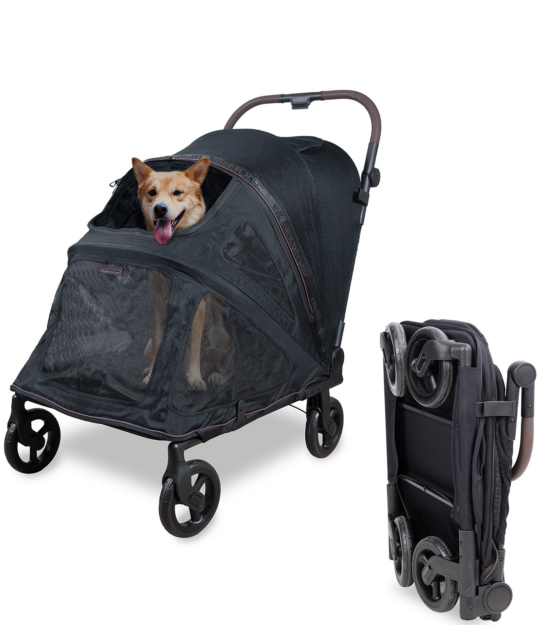 Wonderfold Hudson Medium Flat Fold Pet Stroller