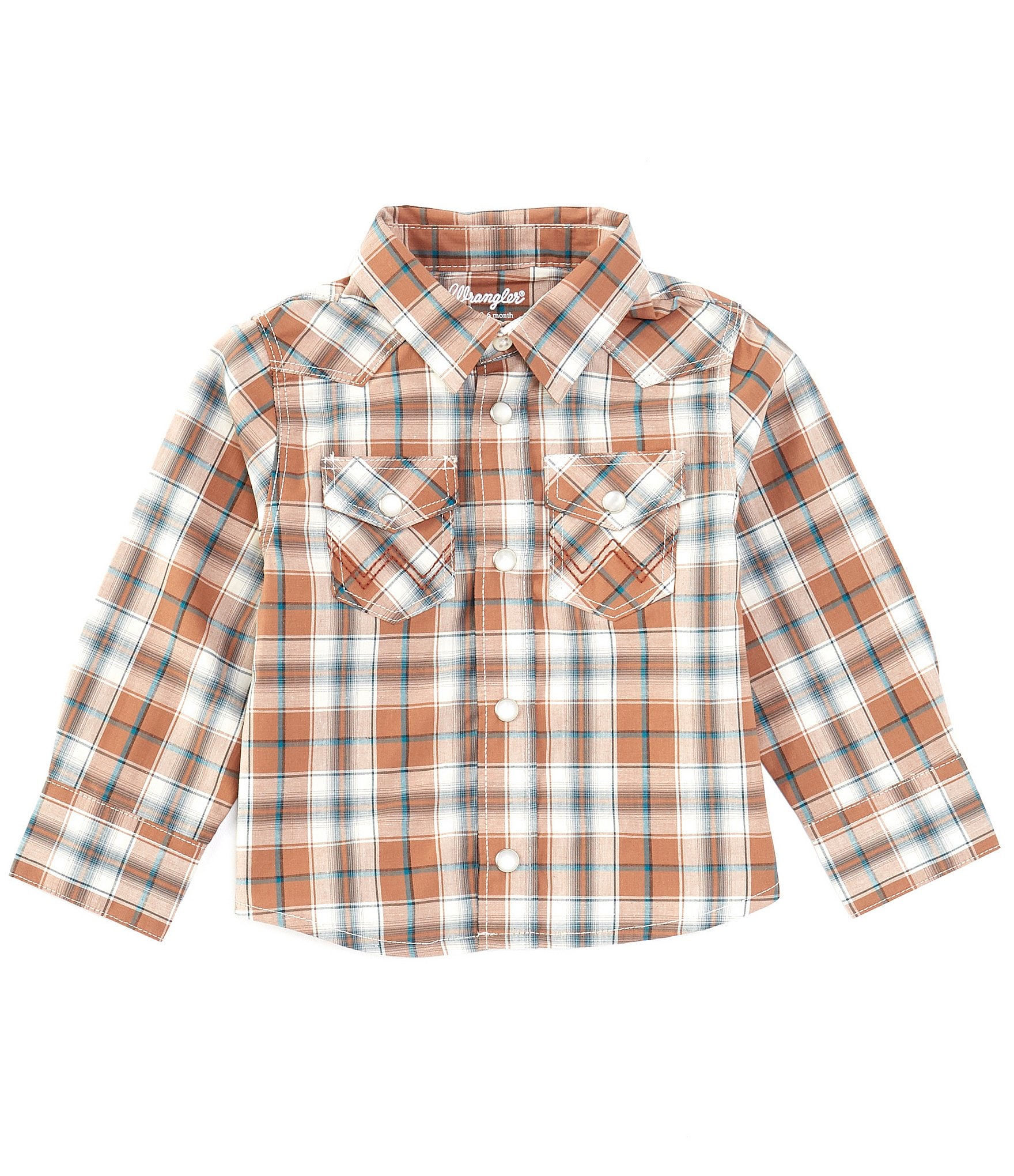 Wrangler® Baby Boys Newborn-24 Months Long Sleeve Plaid Woven Shirt