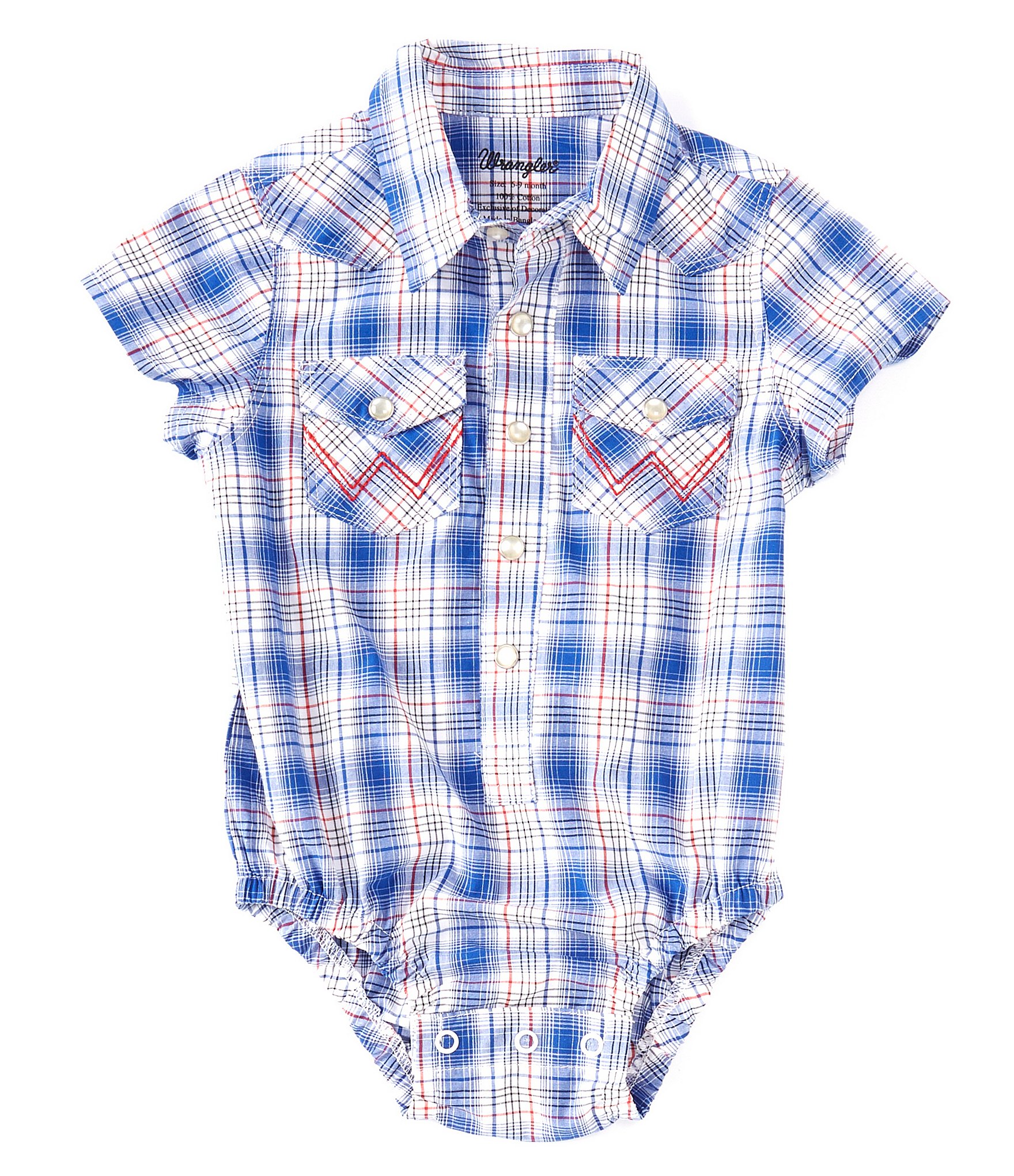 Wrangler Baby Boy's Long Sleeve Western Denim Bodysuit