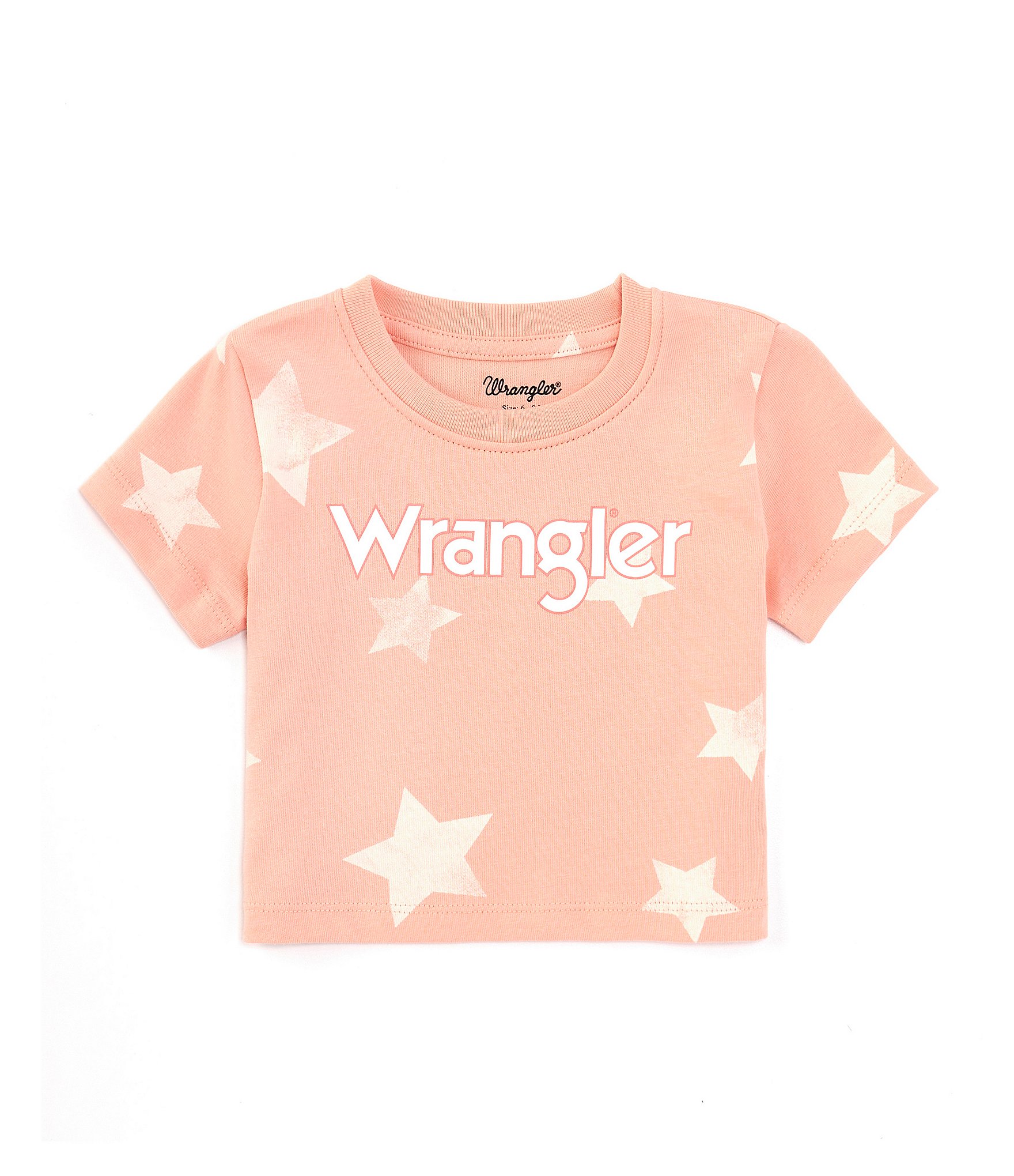 Wrangler® Baby Girls Newborn-24 Months Short Sleeve Star Printed T-Shirt