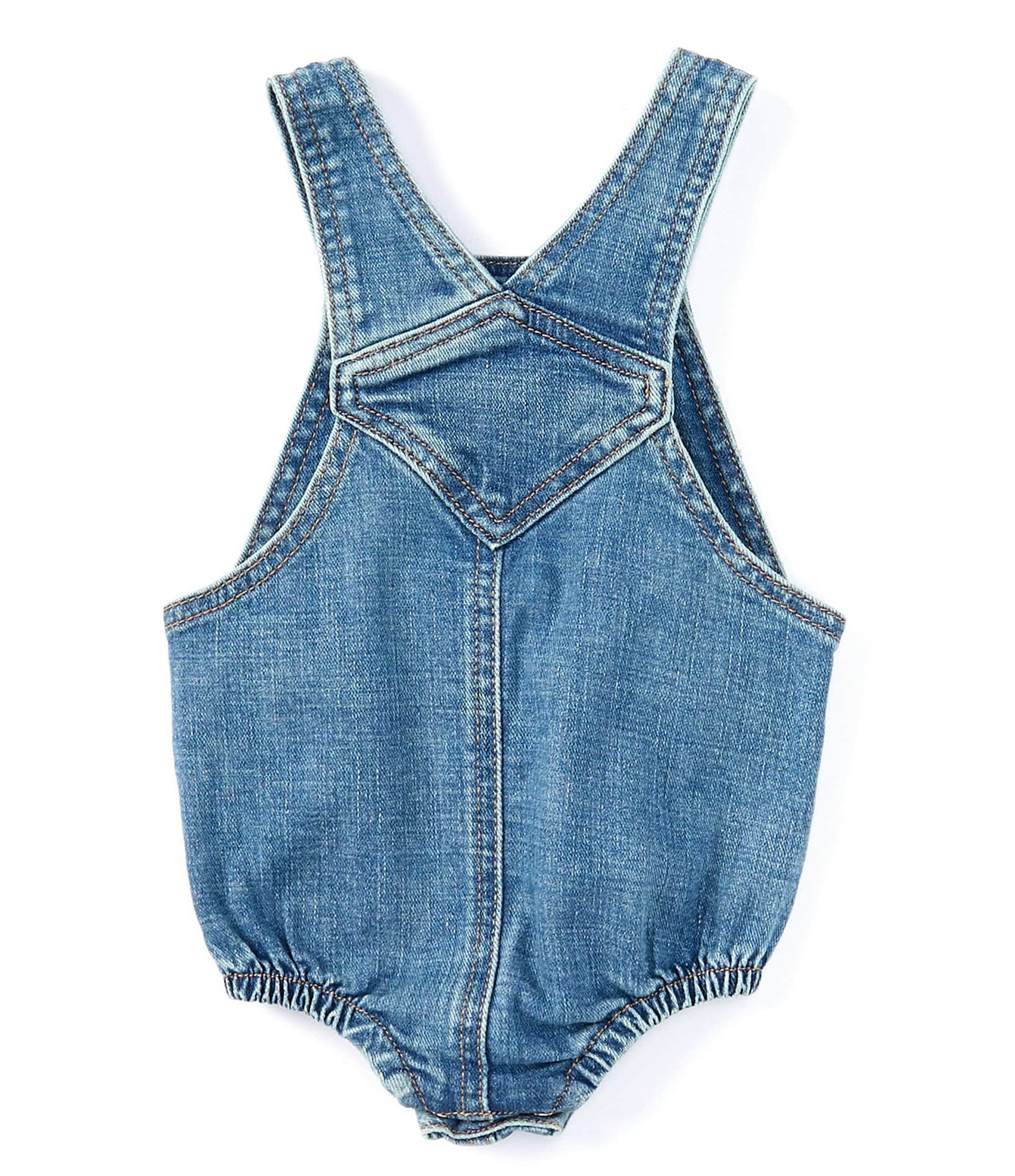 Wrangler® Baby Girls Newborn-24 Months Sleeveless Denim Romper