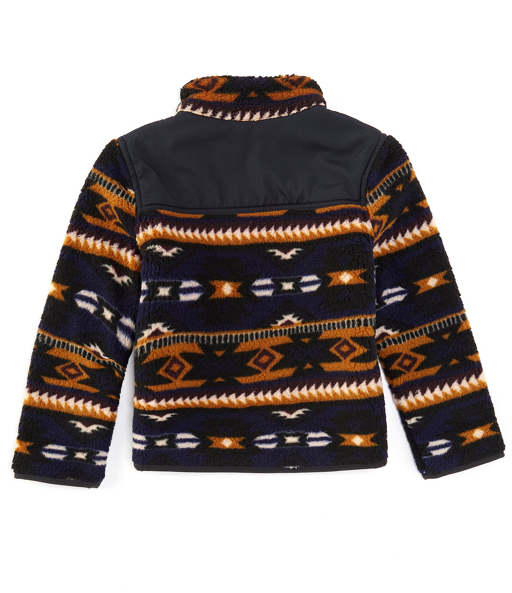 Wrangler® Big Boys 8-20 Long Sleeve Printed Faux-Sherpa Jacket