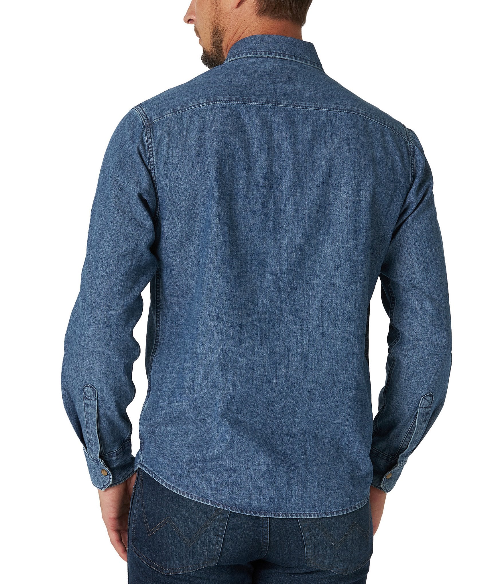 Wrangler® Regular Fit Western Denim Shirt