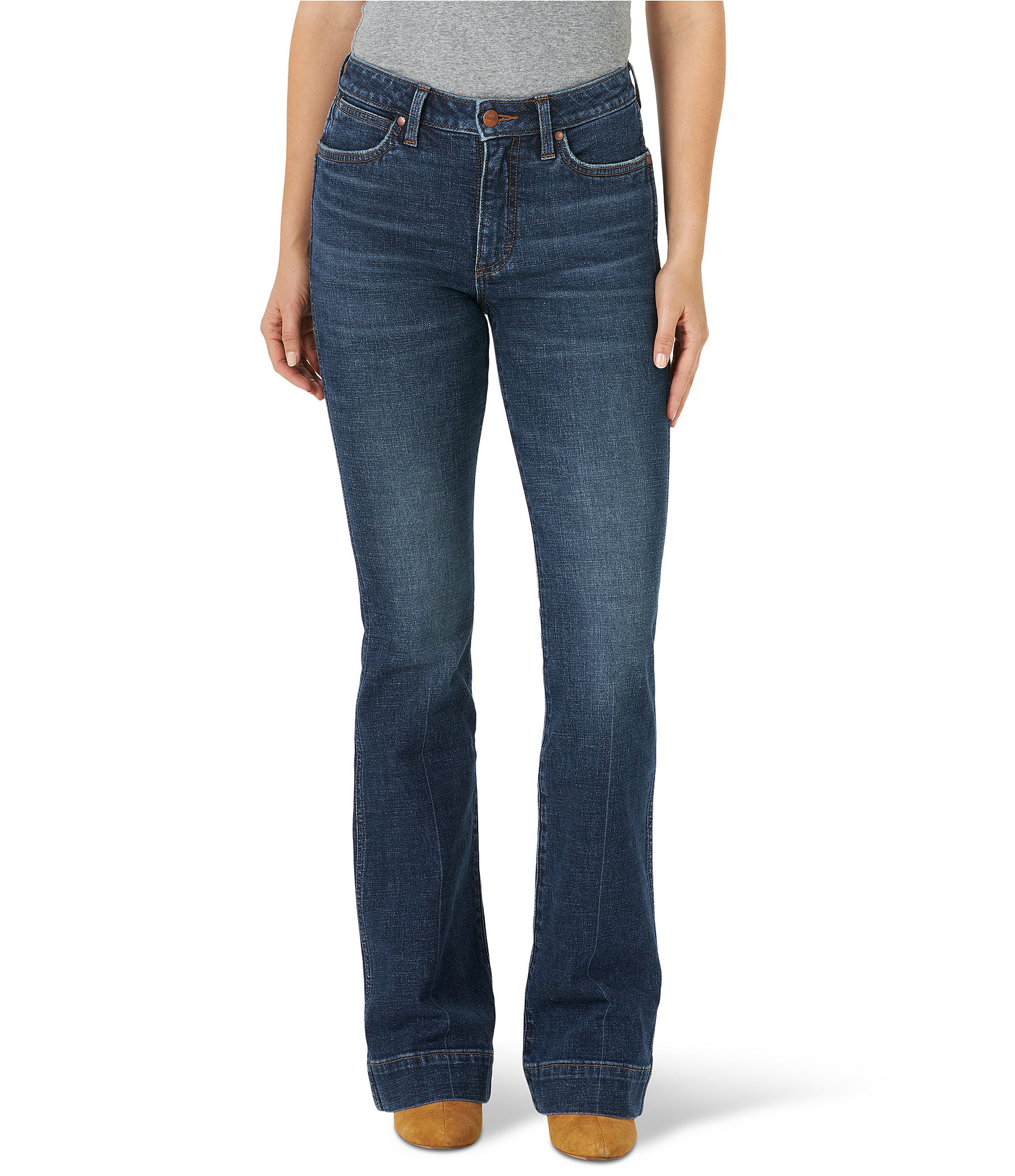 Wrangler® High Rise Trouser Flare Jeans | Dillard's