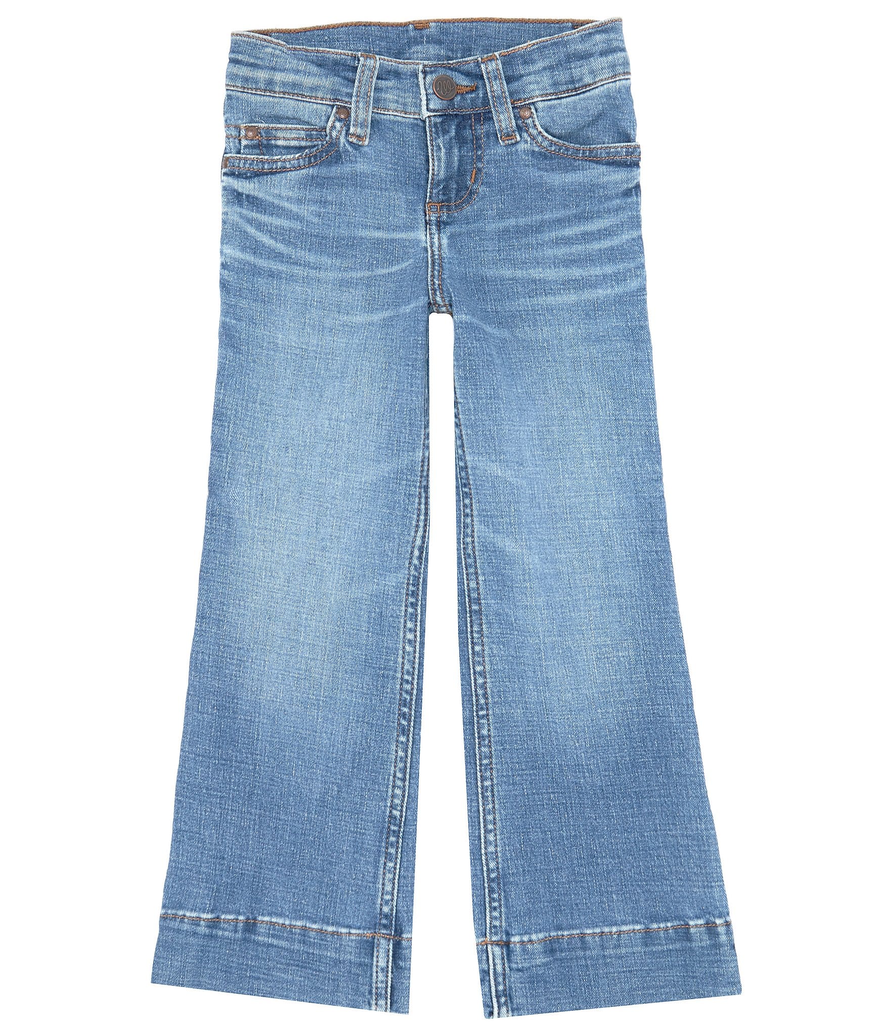 Wrangler® Little Girls 4-6X Embry Back Patch Trouser Jeans | Dillard's