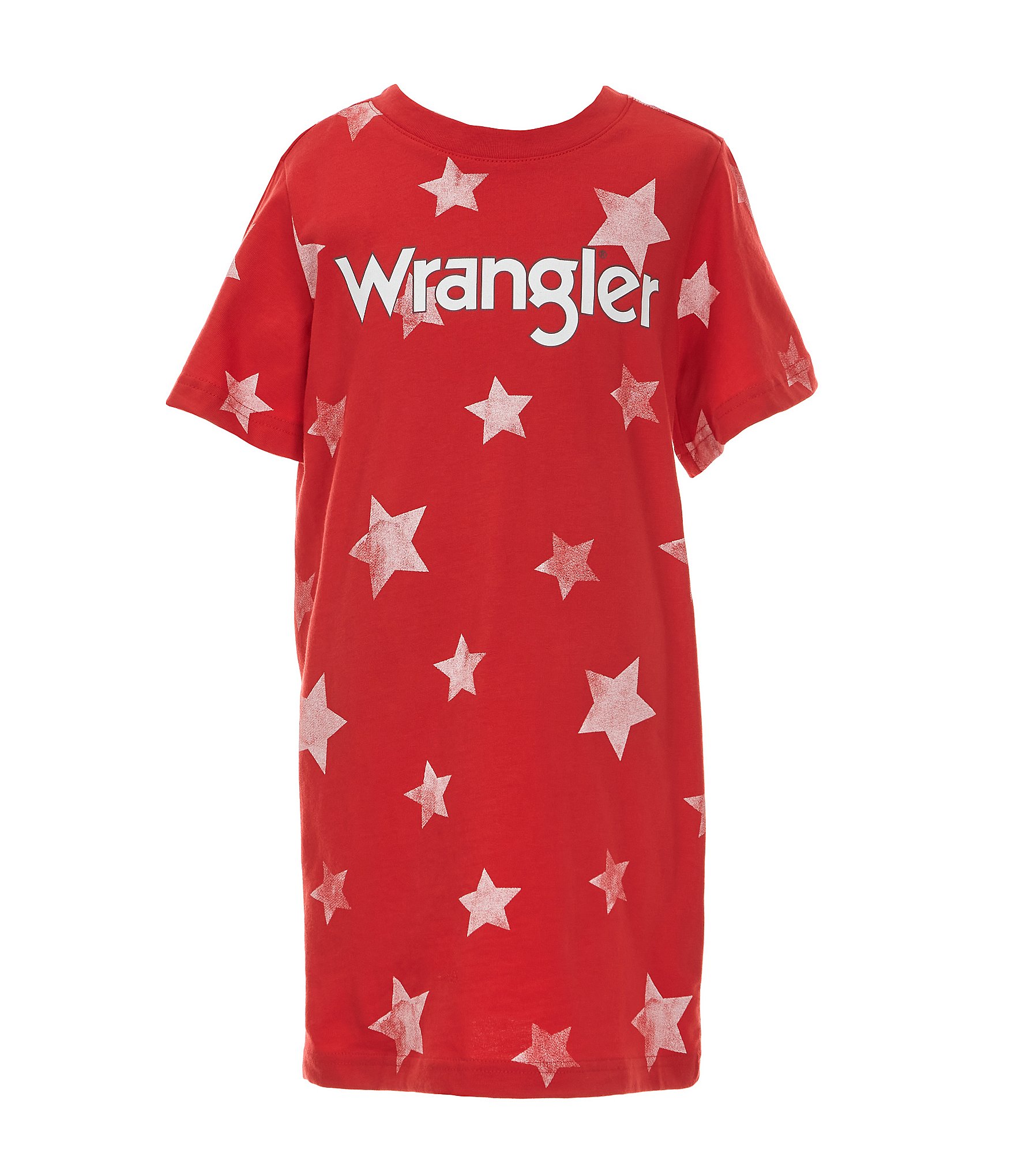 Wrangler® Little Girls 4-7 Short Sleeve Americana Star-Printed T-Shirt Dress