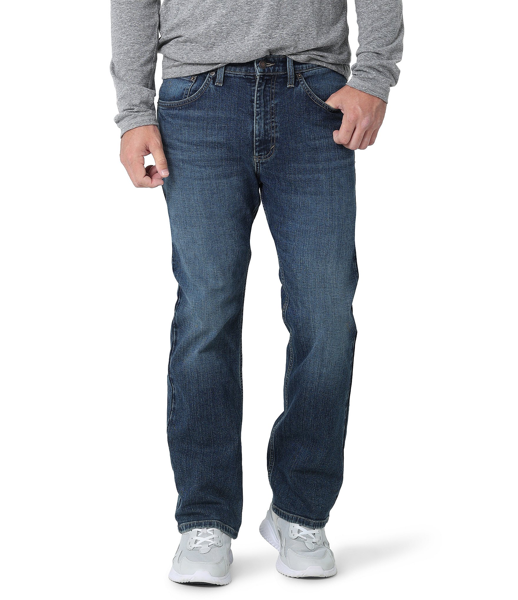 Wrangler® Relaxed Fit Stretch Bootcut Denim Jeans | Dillard's