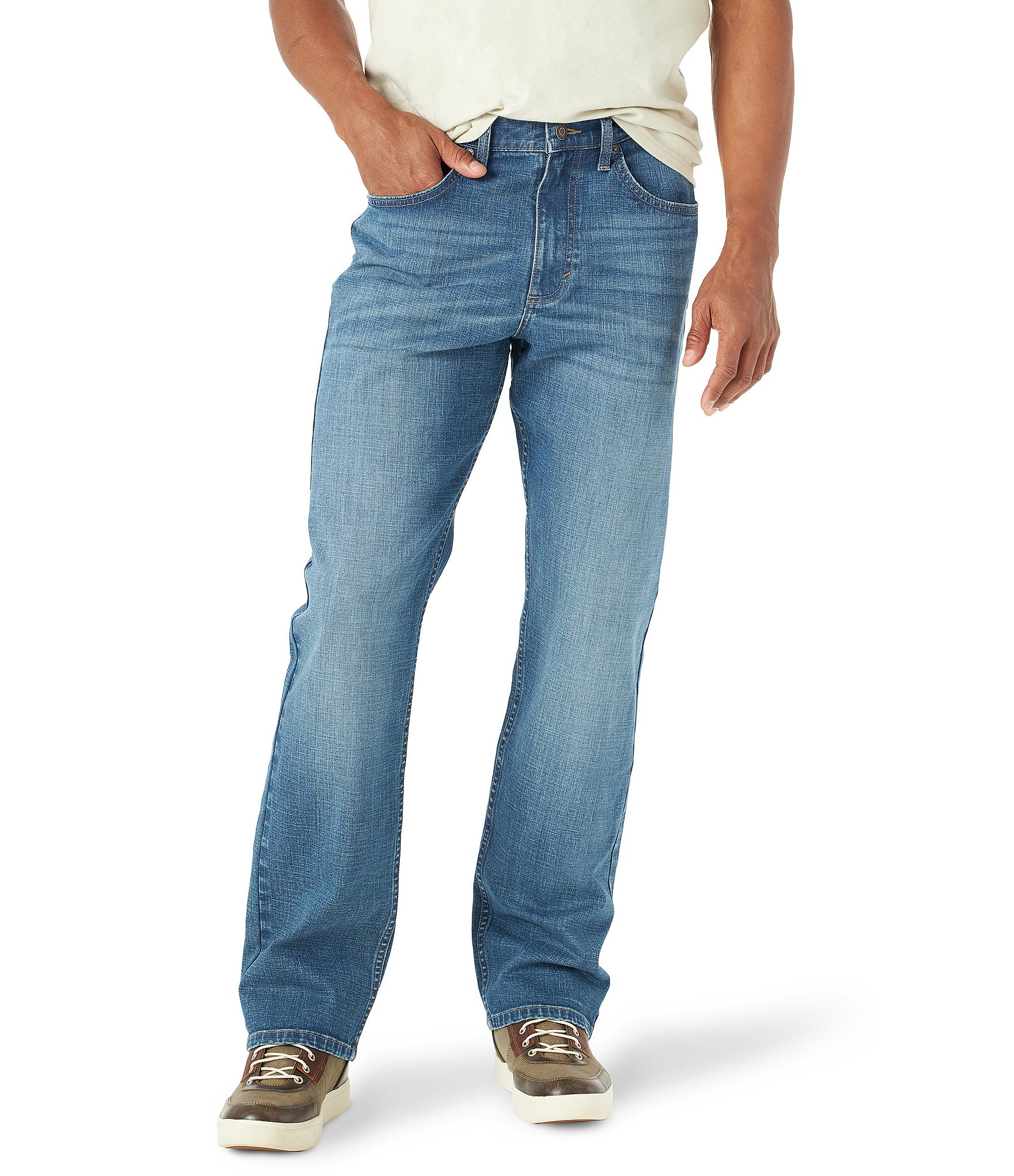 Wrangler® Relaxed Fit Straight Leg Denim Jeans