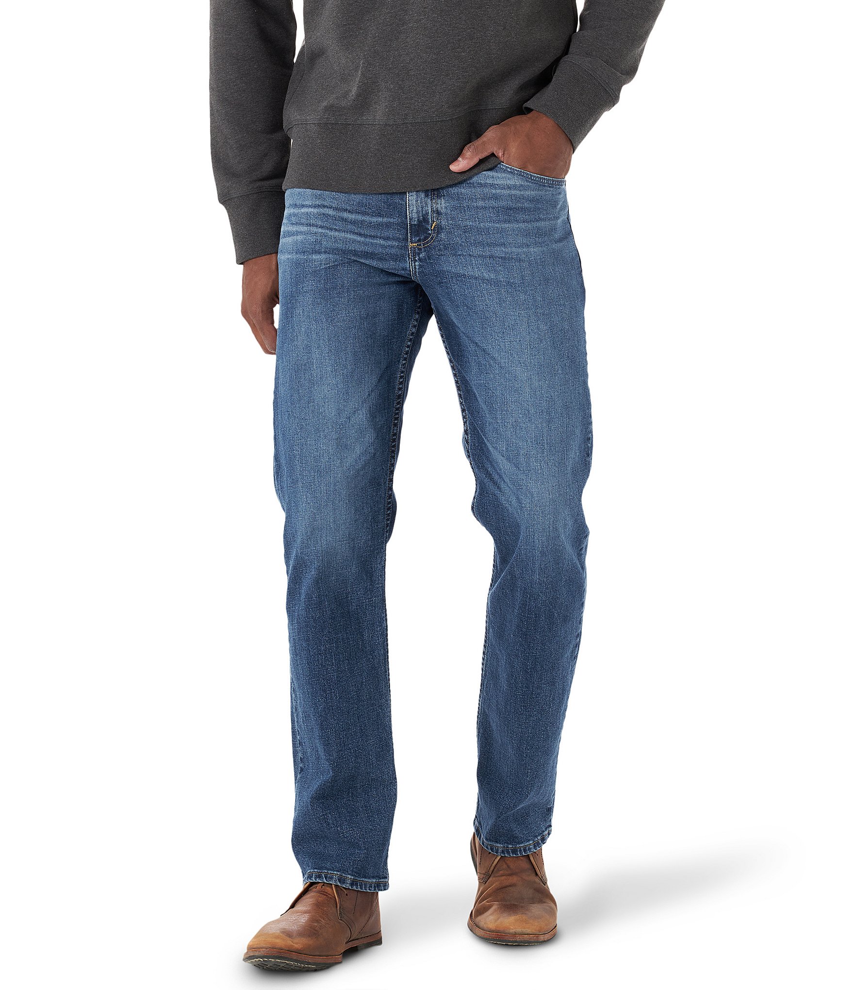 Wrangler® Relaxed Fit Straight Leg Denim Jeans