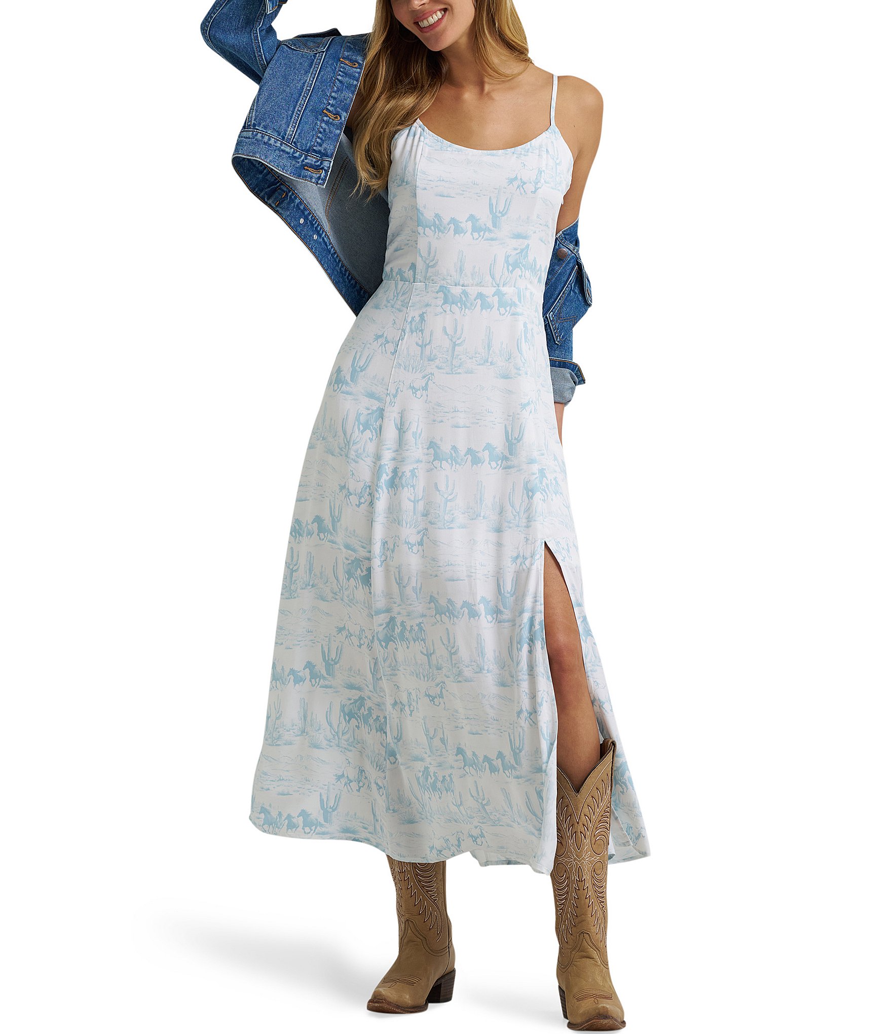 Wrangler® Retro® Printed Sleeveless Long Dress