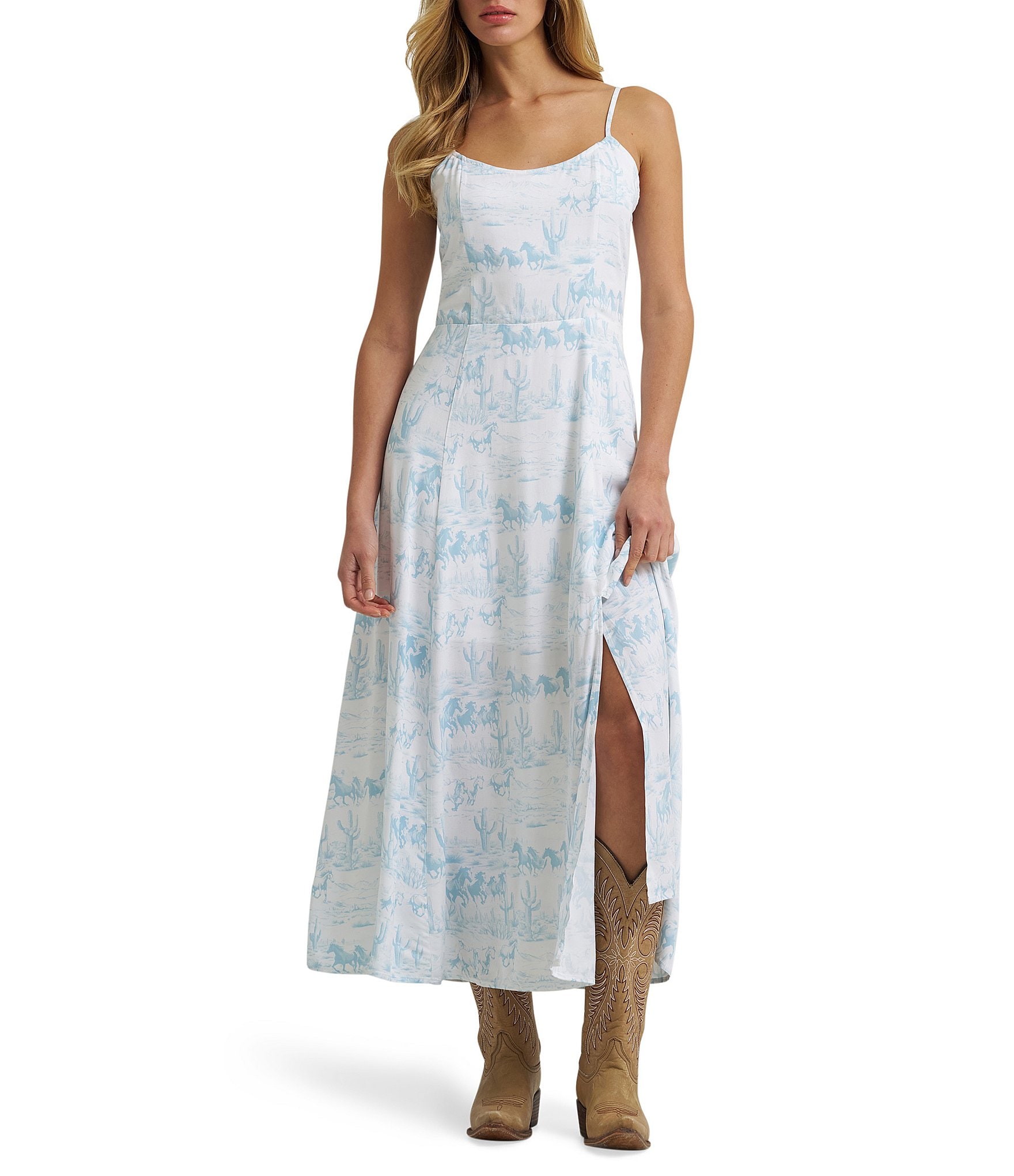 Wrangler® Retro® Printed Sleeveless Midi Dress