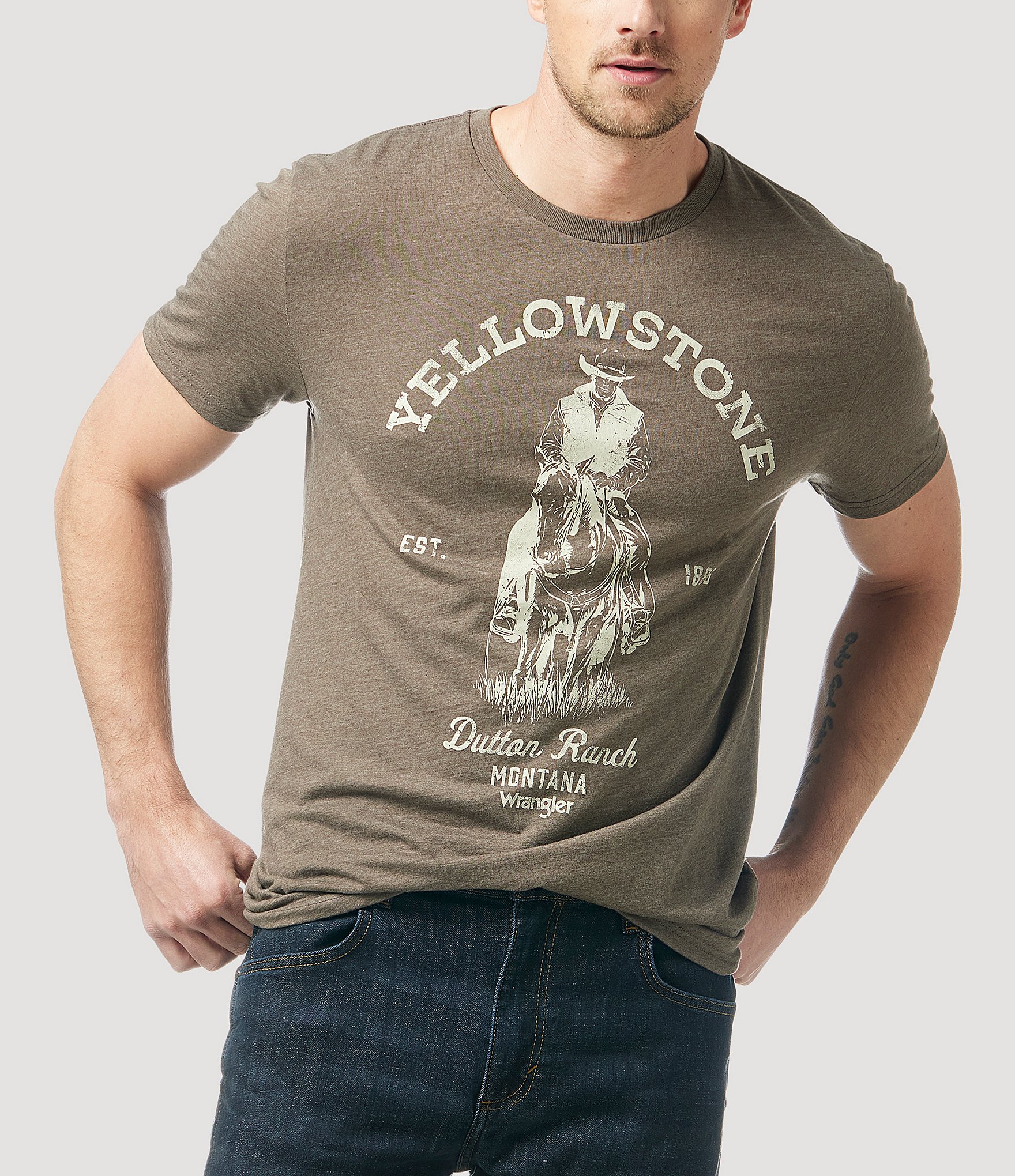 Wrangler® X Yellowstone Cowboy Short Sleeve T-Shirt | Dillard's