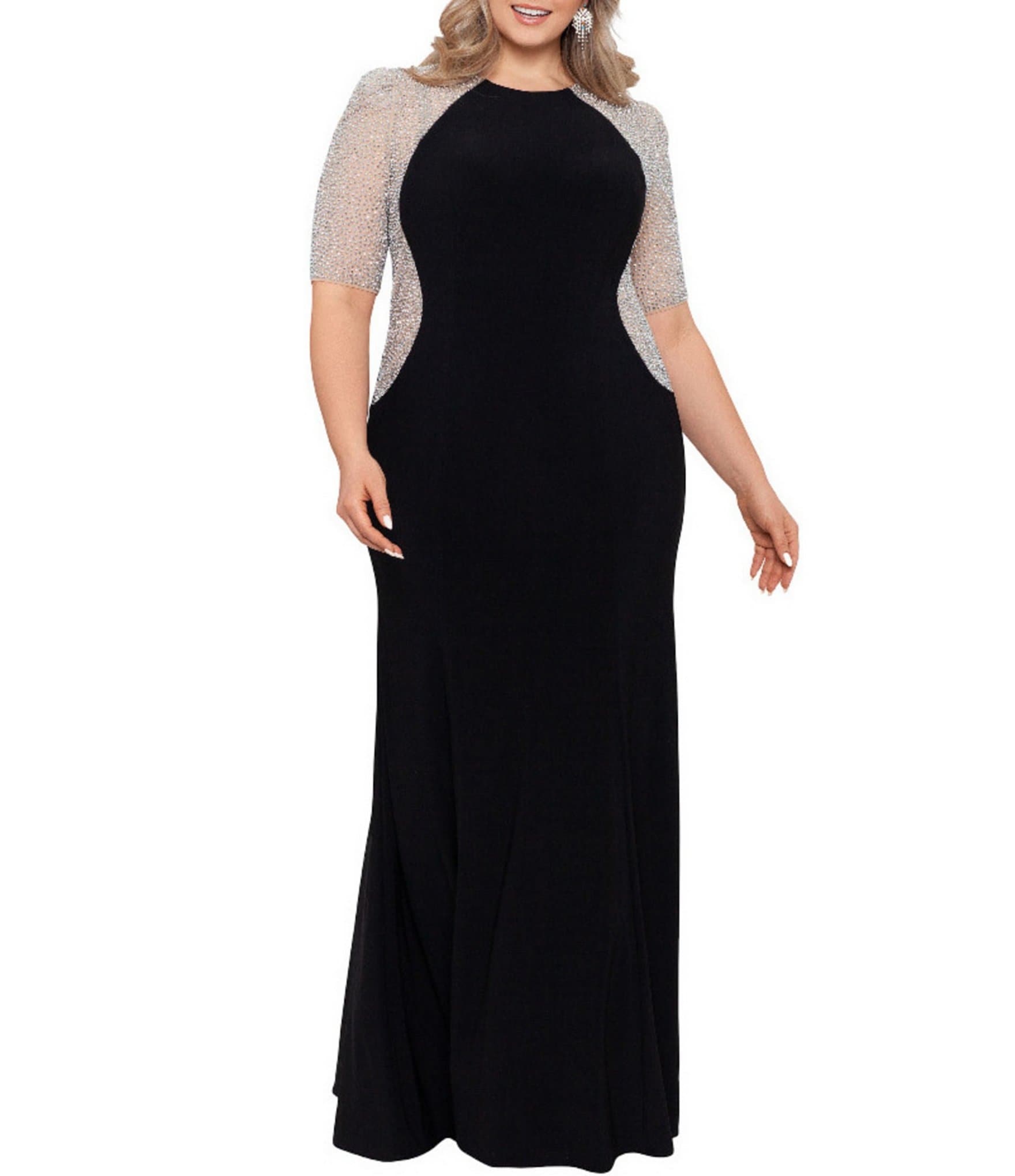 xscape beaded sheath dress Vintage 1950's Candlelight Satin Beaded Appliqué Skirted Hourglass Custom  Couture Dress main image 0