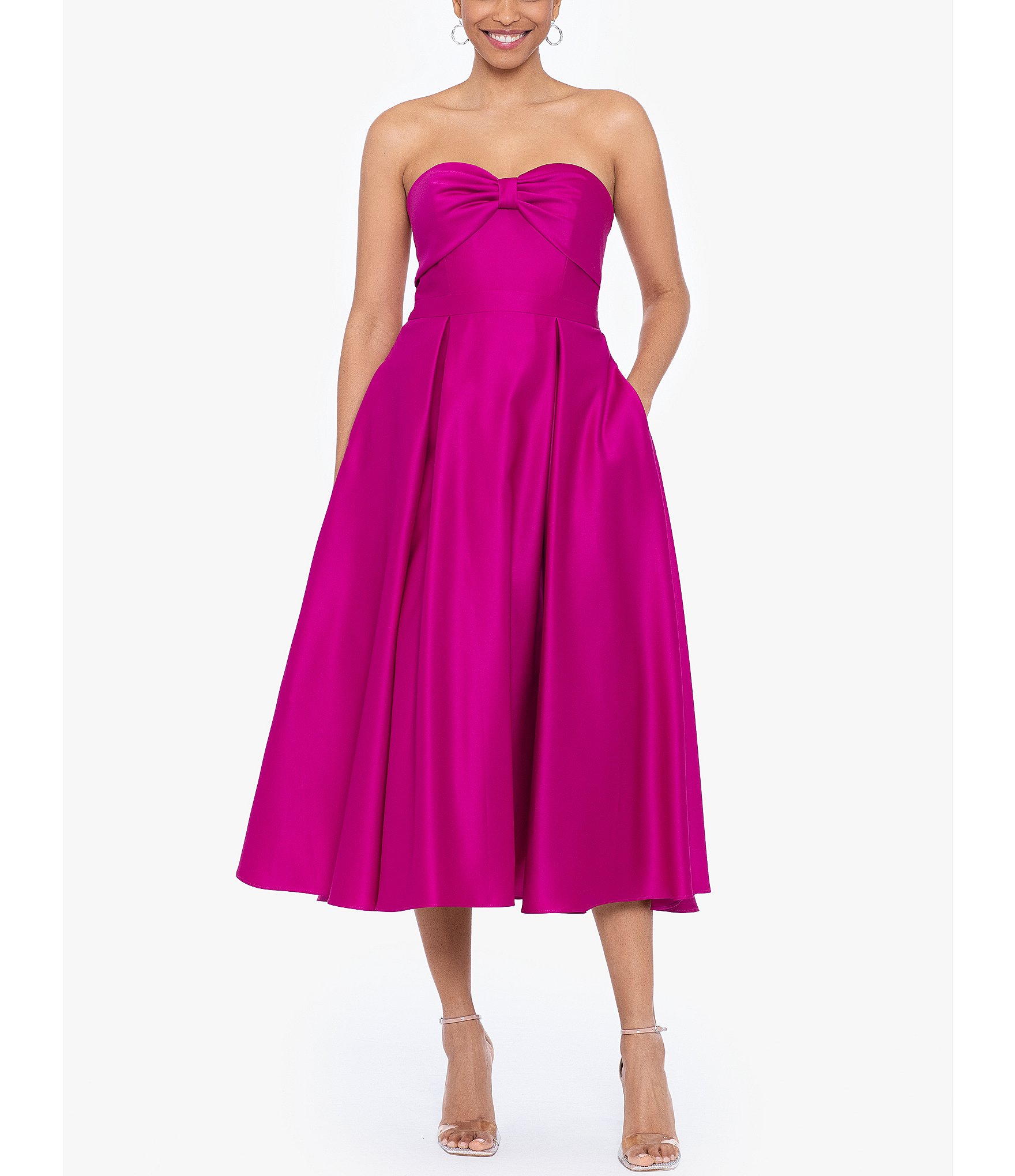 Xscape Strapless Sleeveless Sweetheart Neck A-Line Dress | Dillard's