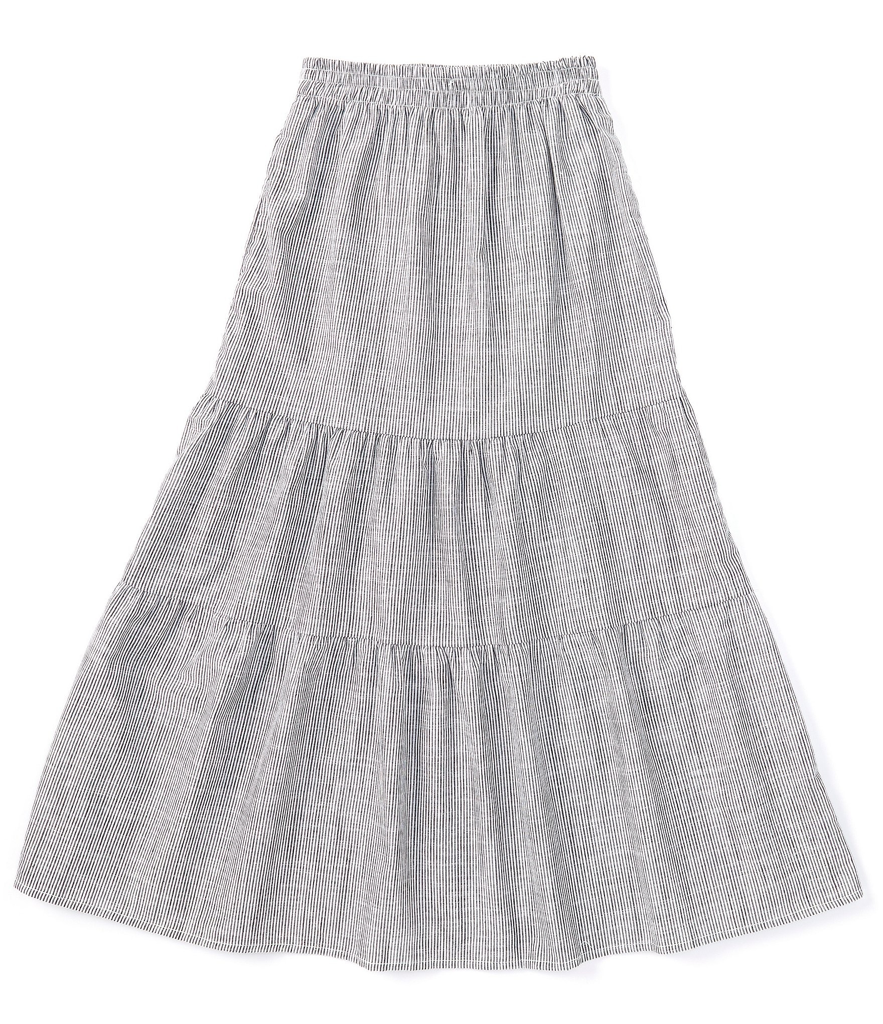 Xtraordinary Big Girls 7-16 Printed Tiered Long Skirt