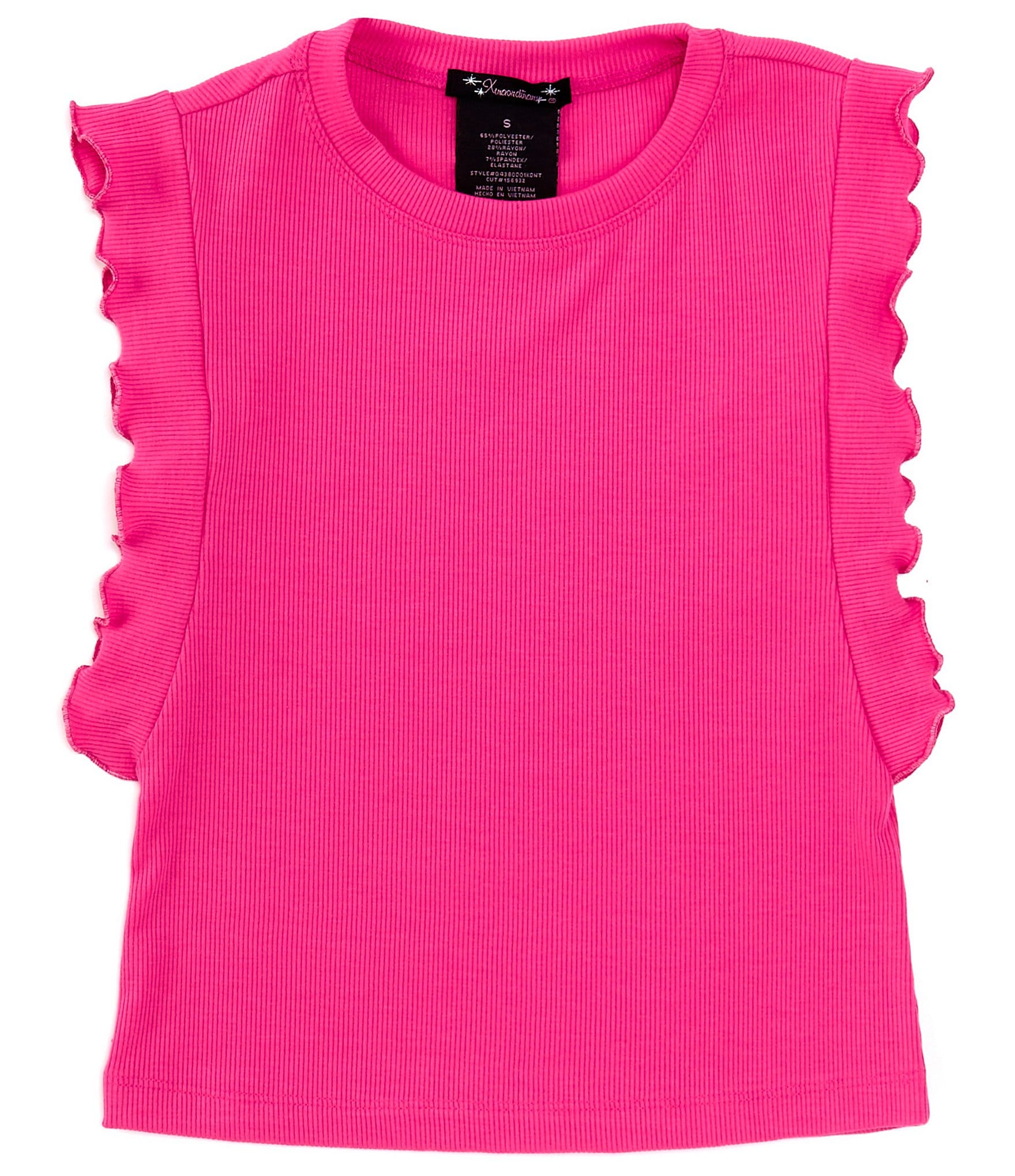 Xtraordinary Big Girls 7-16 Ruffled-Shoulder Tank Top