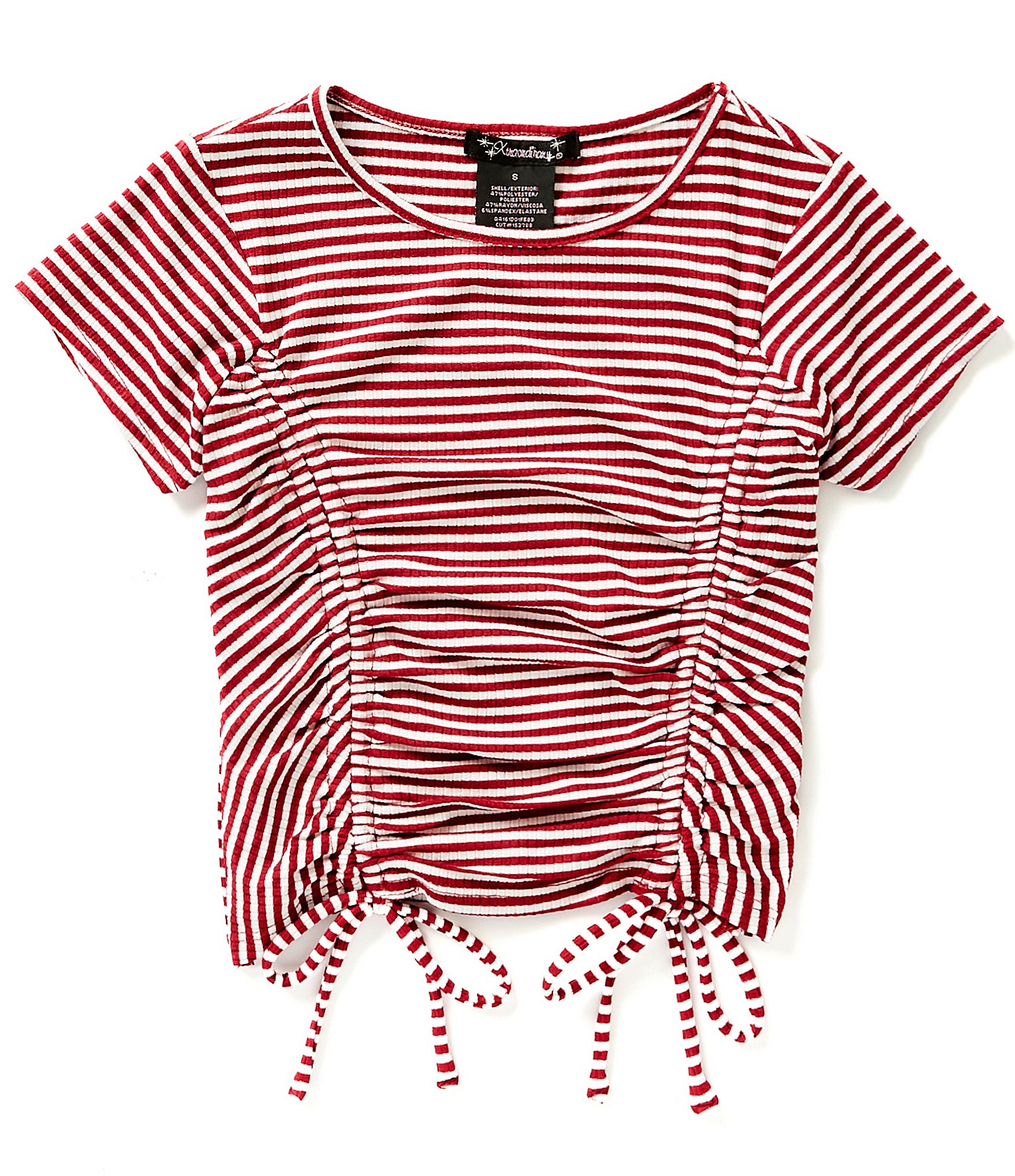 Shirt Polyester Spandex O Neck Ruffle Sleeve Outdoor Girl Shell