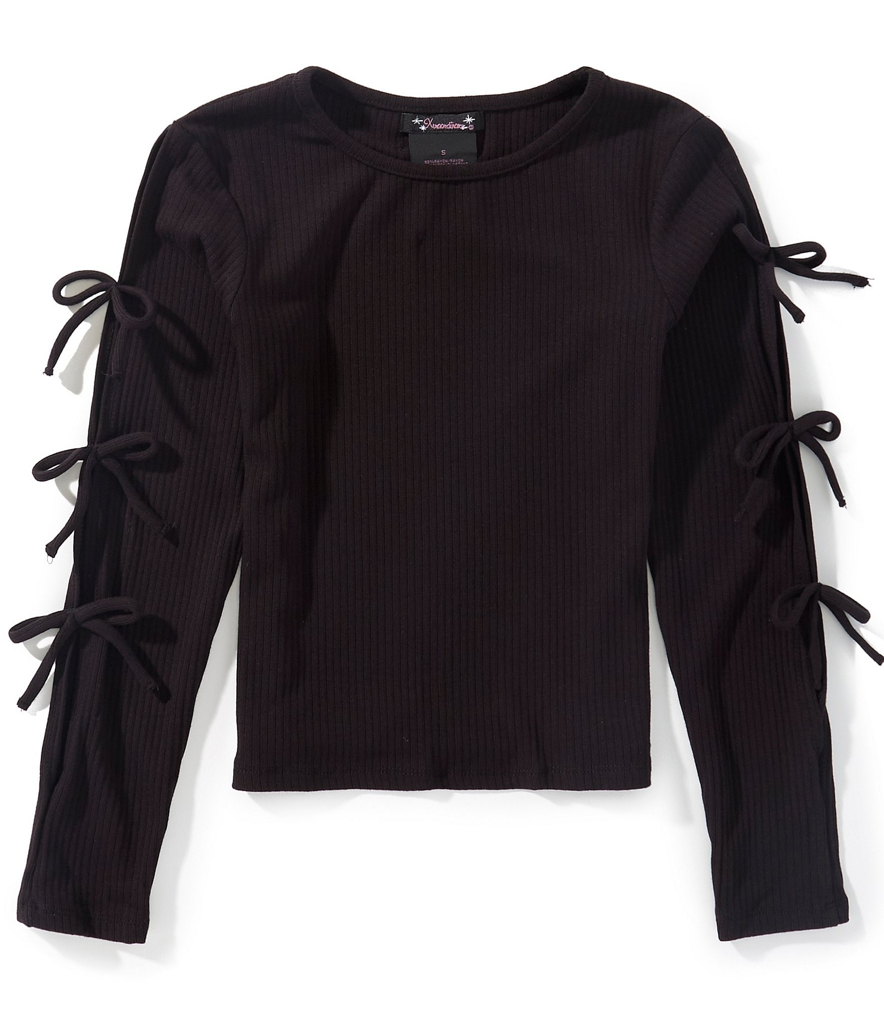 Xtraordinary Big Girls Bow Long Sleeve Top