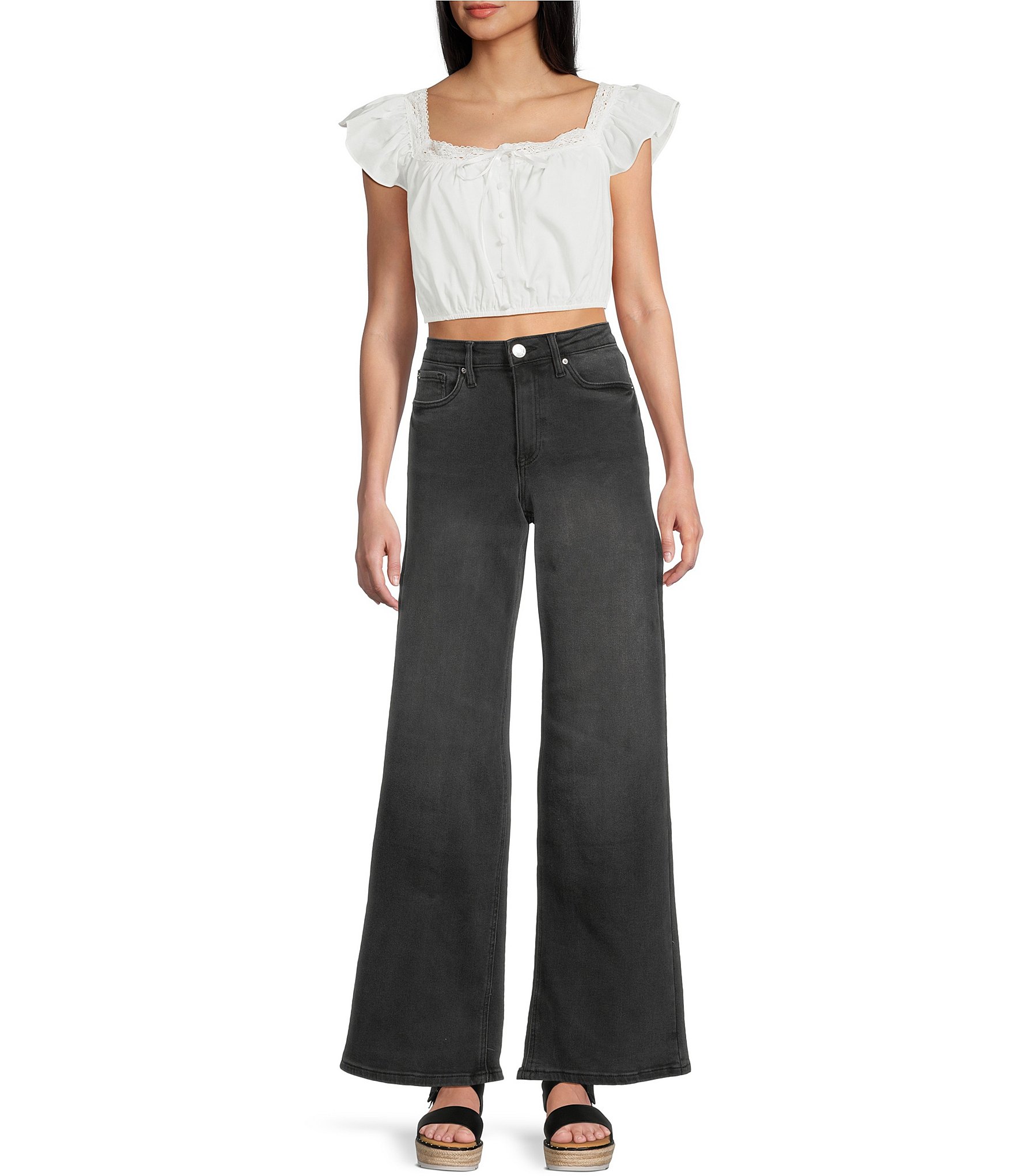 YMI Jeanswear Bella High Rise Wide Leg Jeans