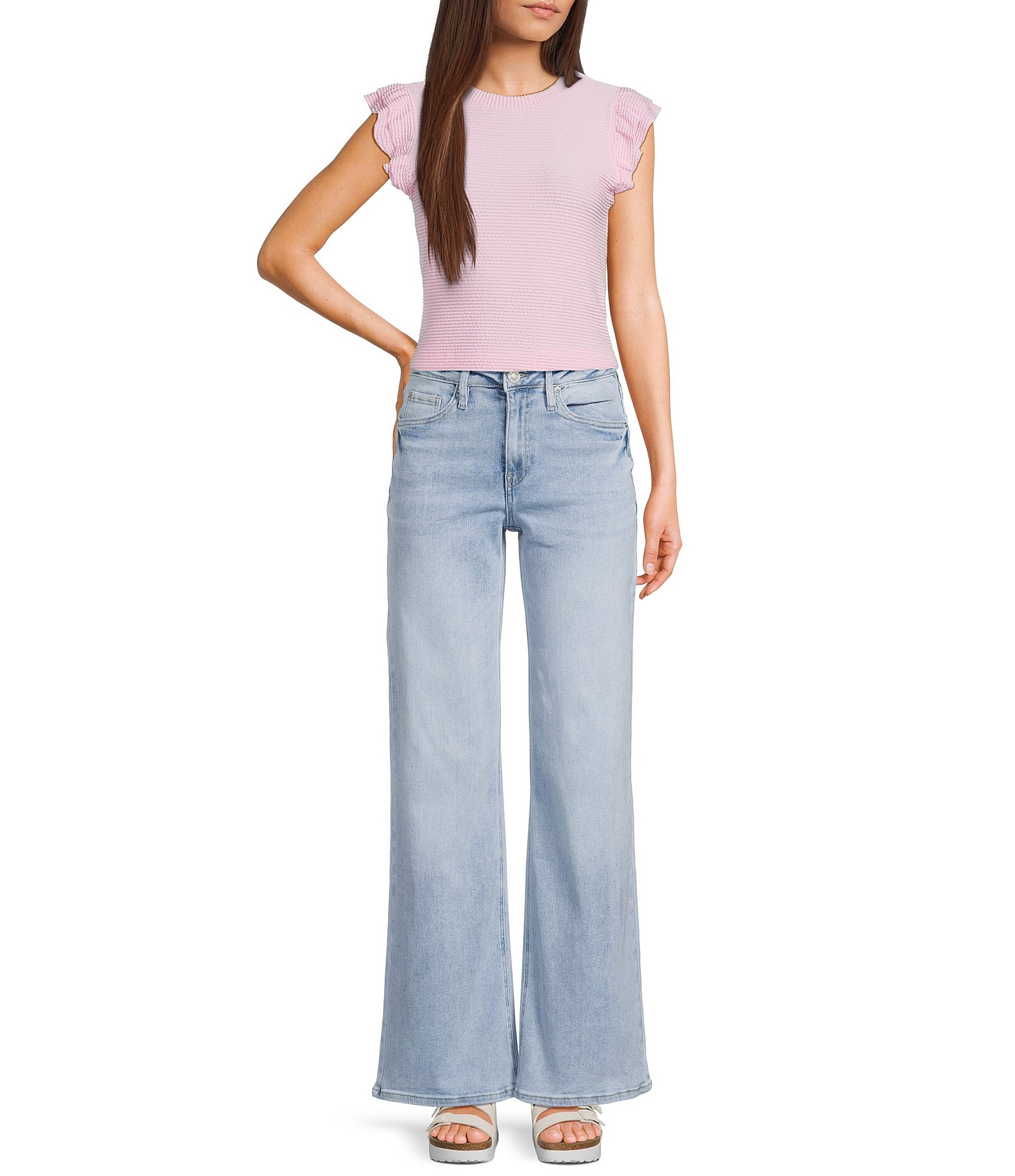 YMI Jeanswear Bella High Rise Wide Leg Jeans
