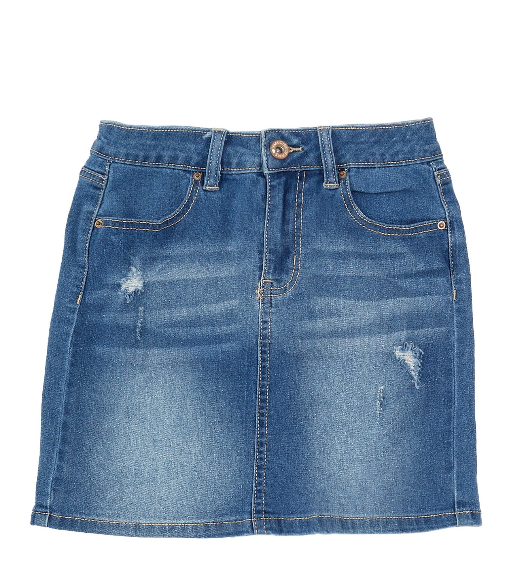 YMI Jeanswear Big Girls 7-16 High-Rise Essential Denim Skirt | Dillard's