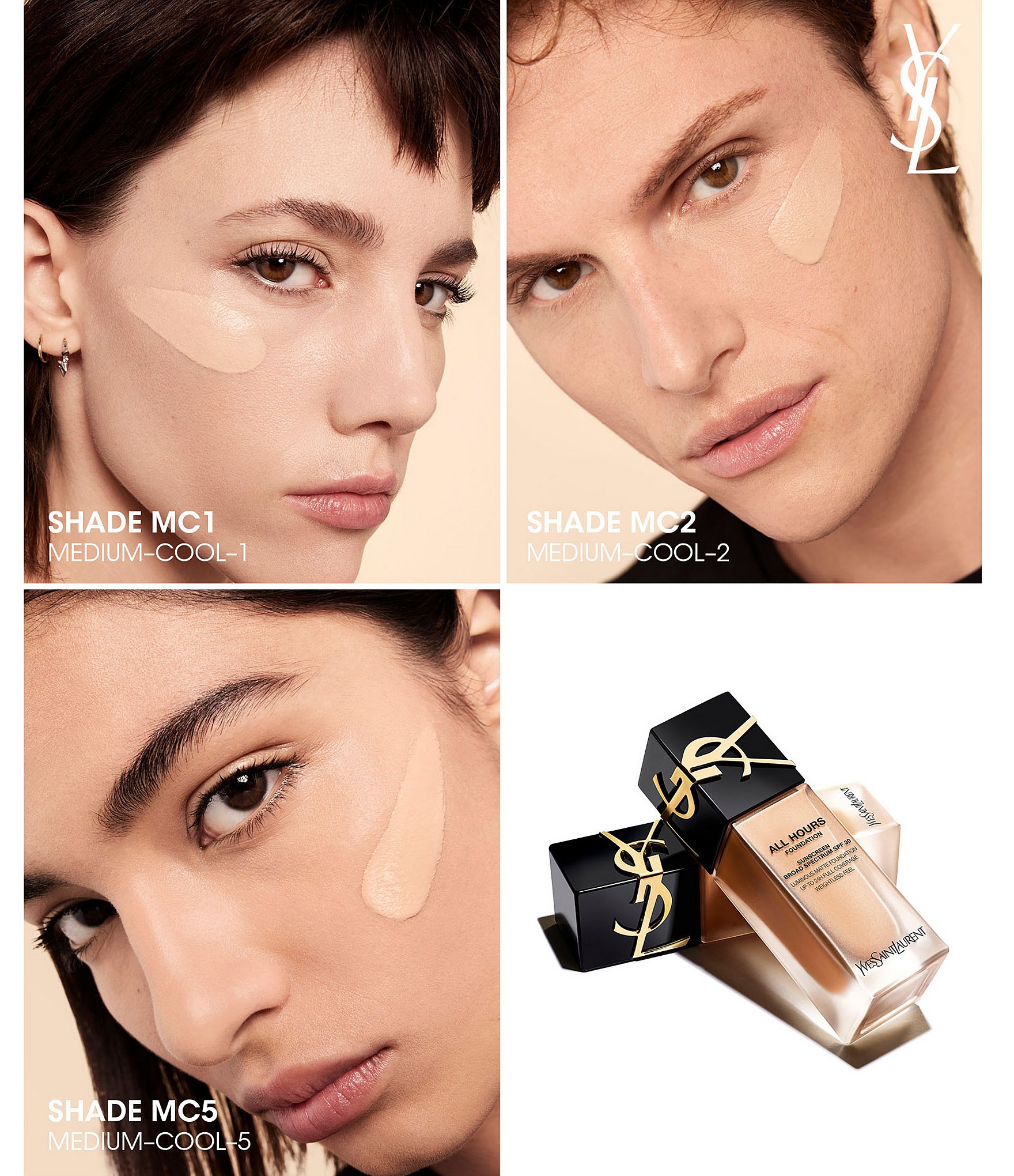 Yves Saint Laurent Beaute All Hours Luminous Matte Foundation 24H Longwear SPF 30 with Hyaluronic Acid