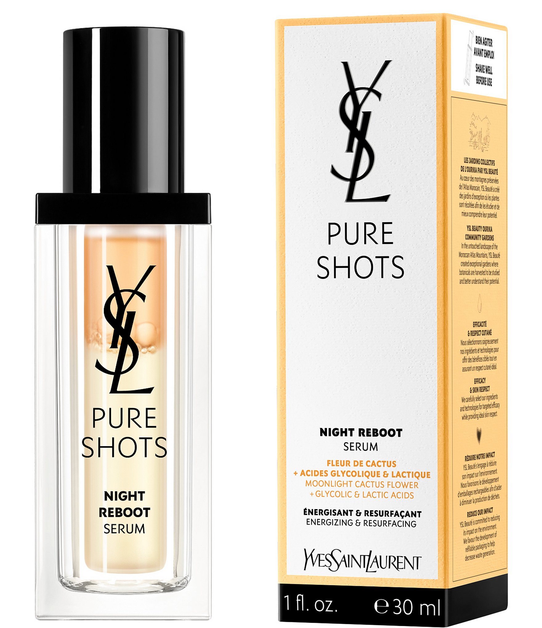 Yves Saint Laurent Beaute Pure Shots Night Reboot Resurfacing Refillable Serum