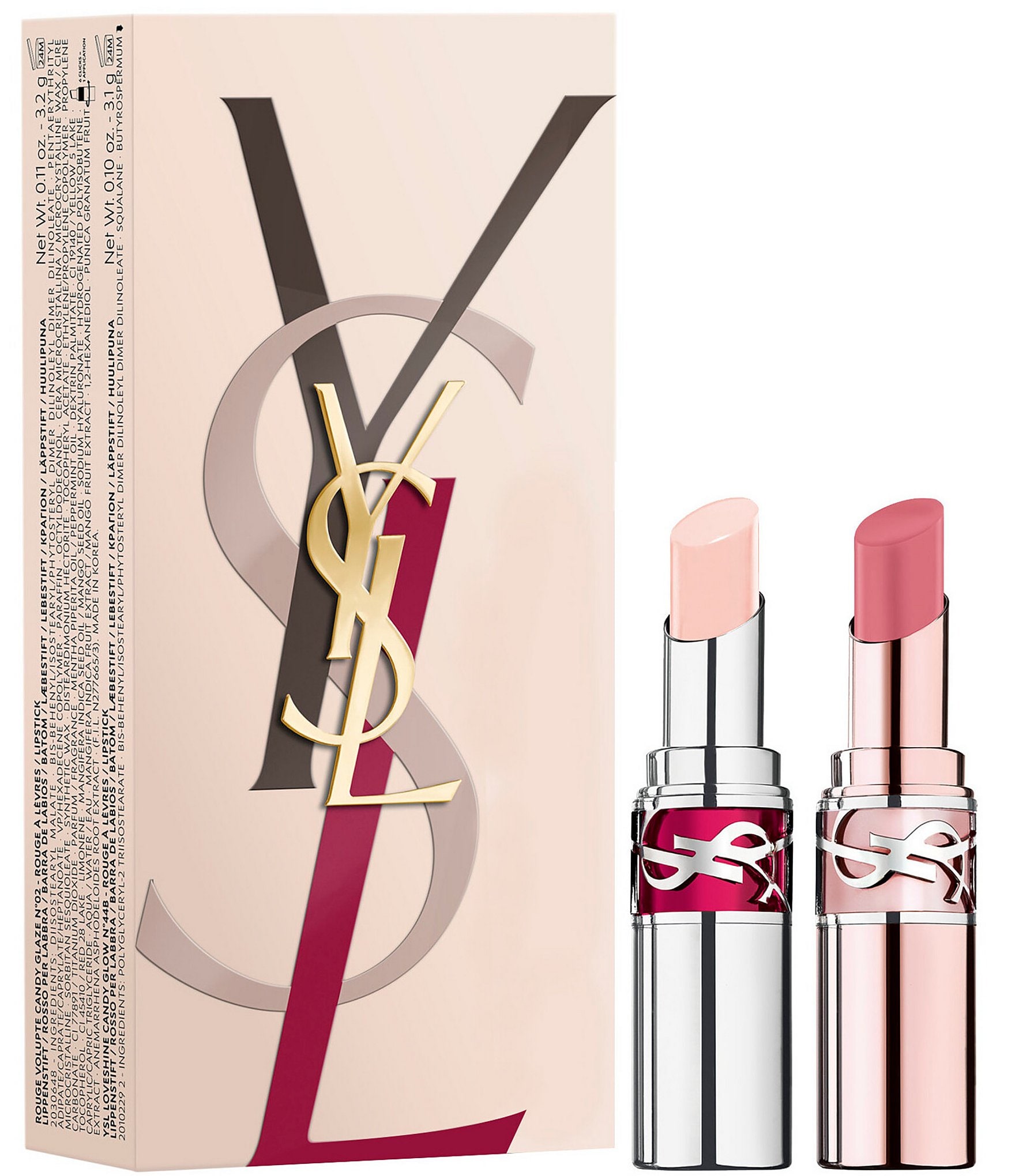 Yves Saint Laurent Candy Glaze 2本セット Yves Saint Laurent Beaute YSL Candy Glow and Candy Glaze 2